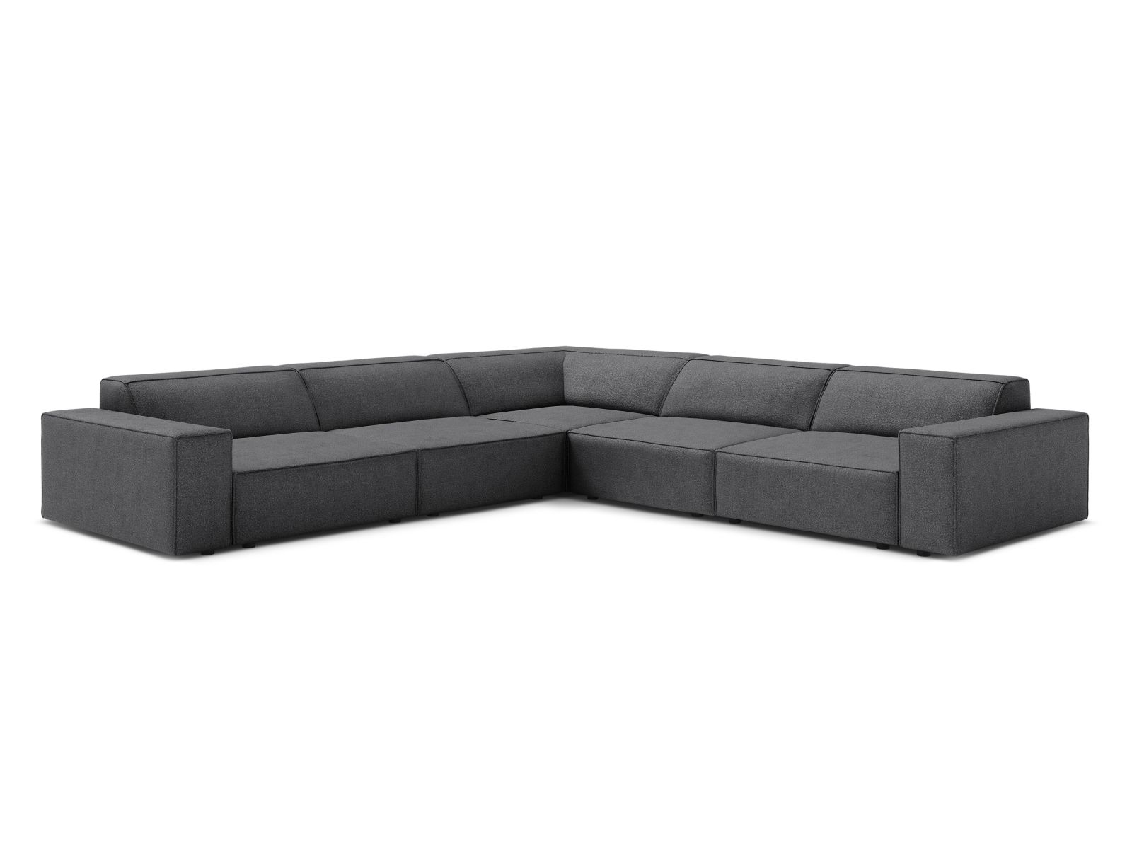 Boucle Symmetrical Corner Sofa, "Jodie", 6 Seats, 283x283x77