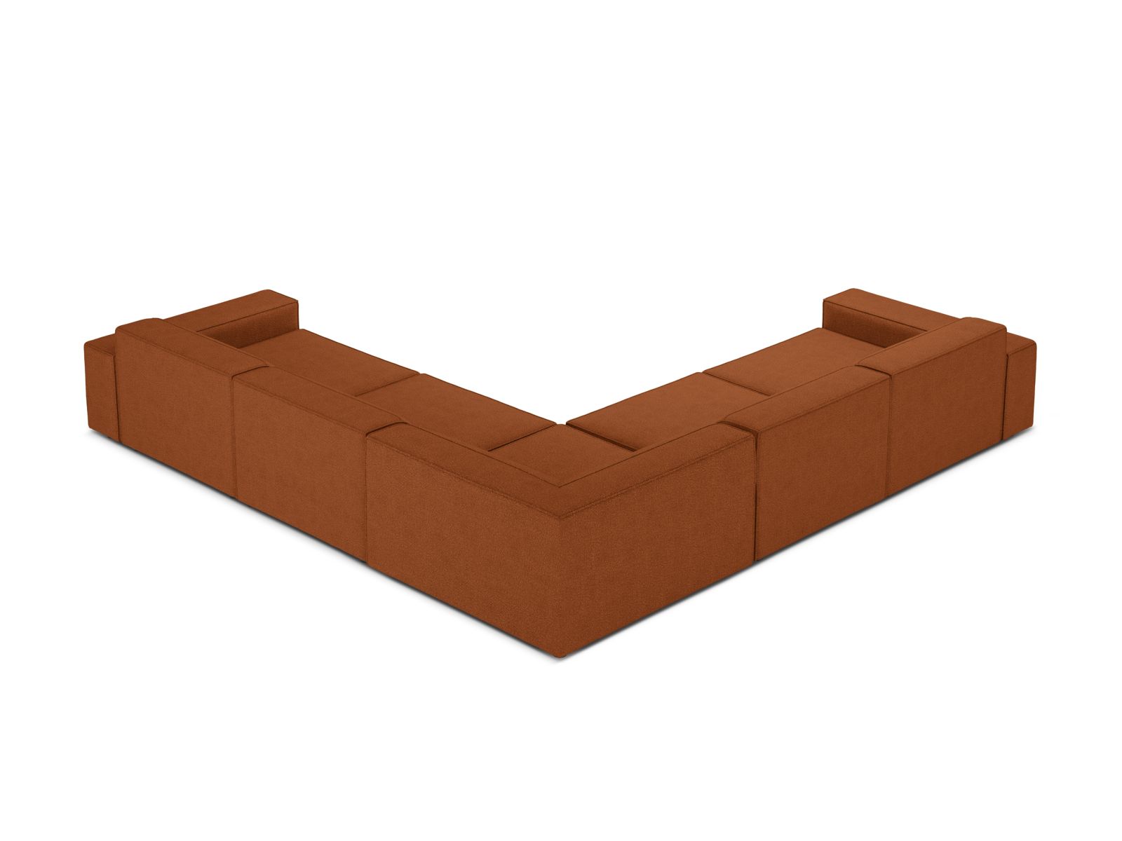 Boucle Symmetrical Corner Sofa, "Jodie", 6 Seats, 283x283x77