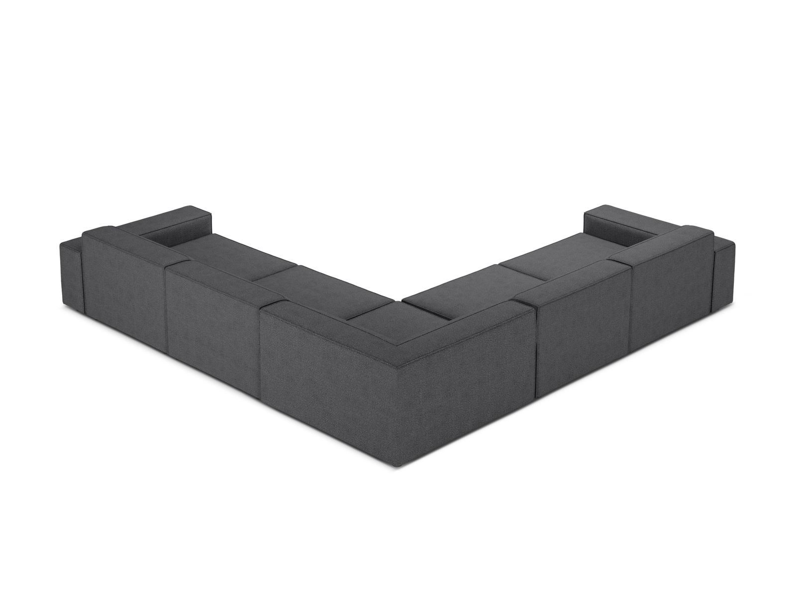 Boucle Symmetrical Corner Sofa, "Jodie", 6 Seats, 283x283x77
