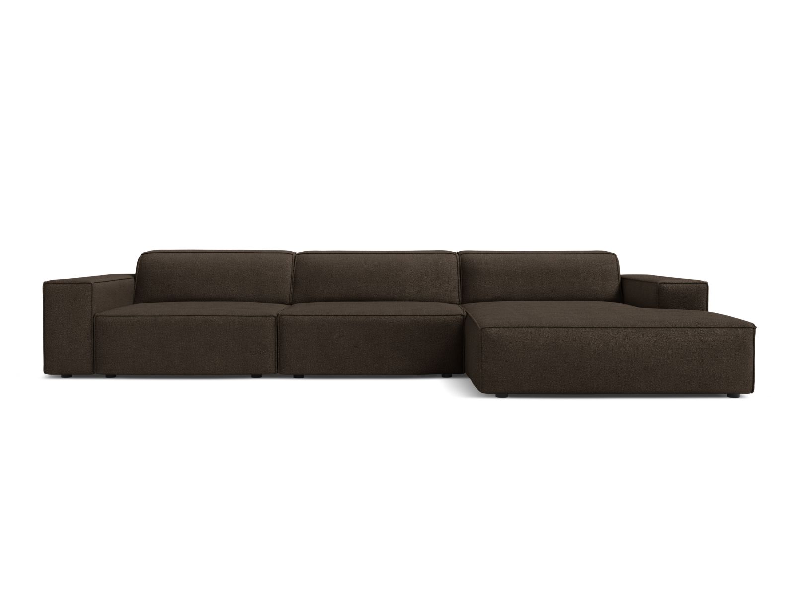 Boucle Modular Right Corner Sofa, "Jodie", 4 Seats, 284x162x77