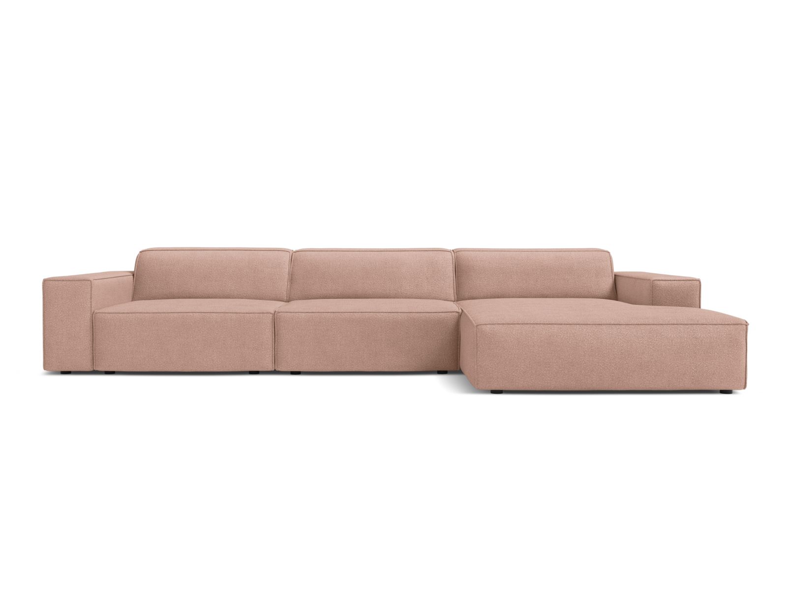 Boucle Modular Right Corner Sofa, "Jodie", 4 Seats, 284x162x77