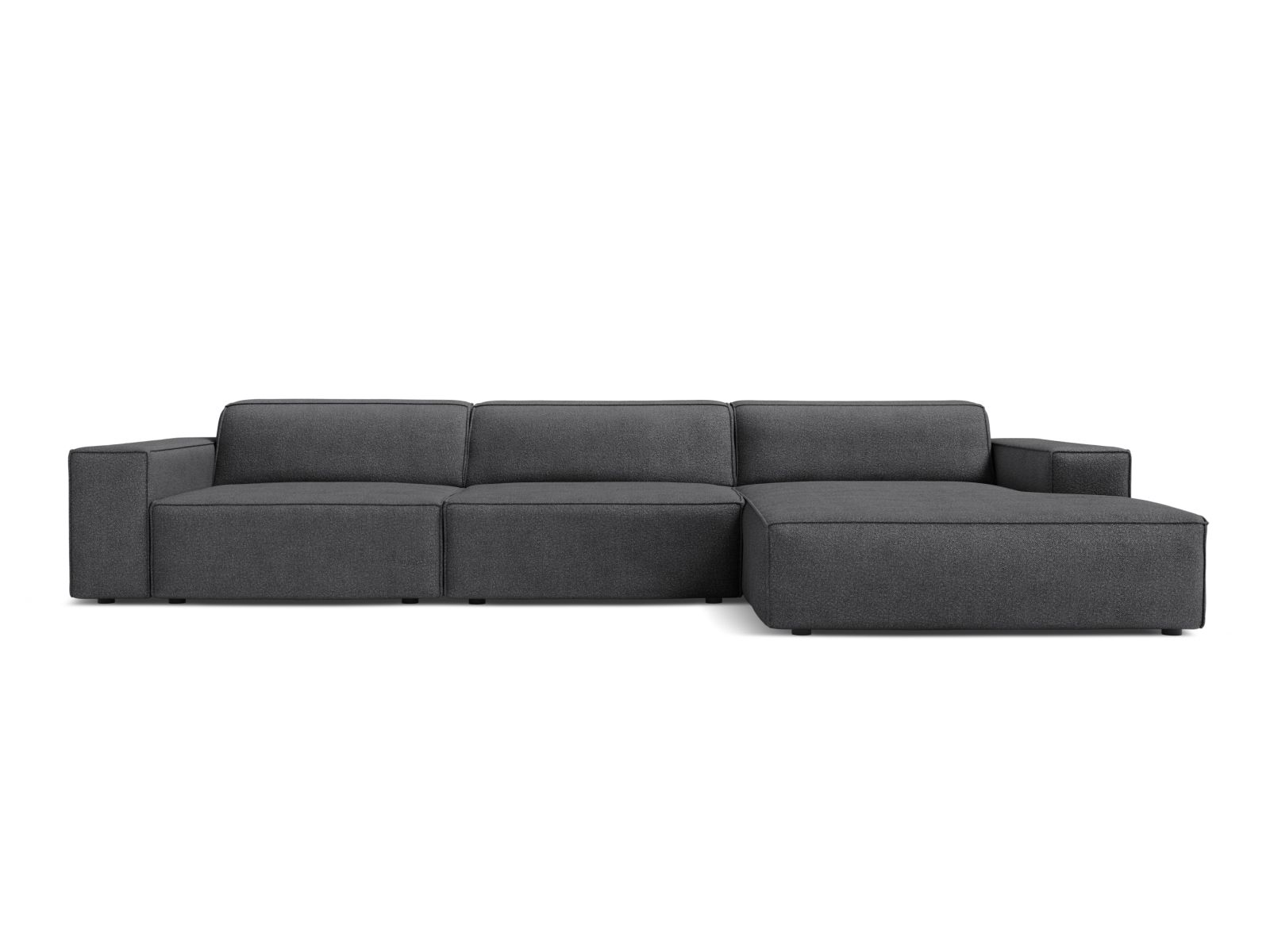 Boucle Modular Right Corner Sofa, "Jodie", 4 Seats, 284x162x77