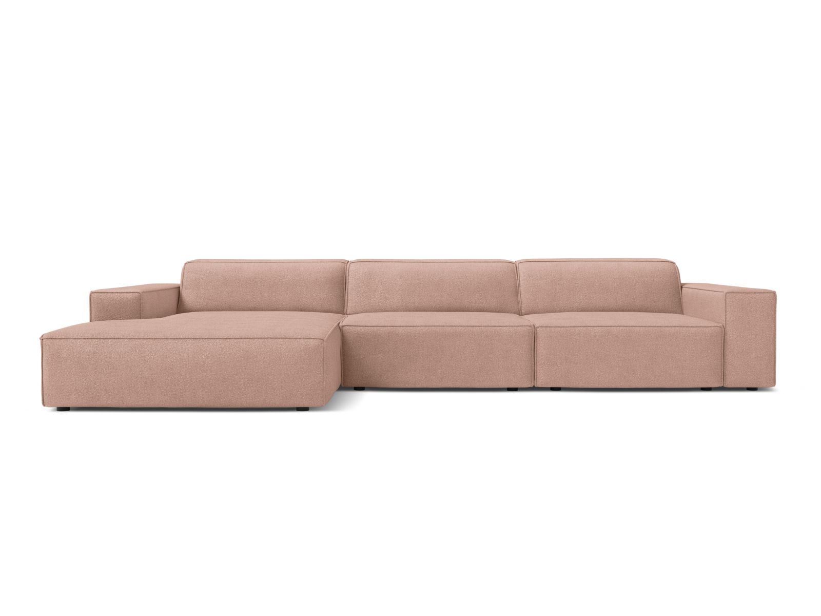 Boucle Modular Left Corner Sofa, "Jodie", 4 Seats, 284x162x77