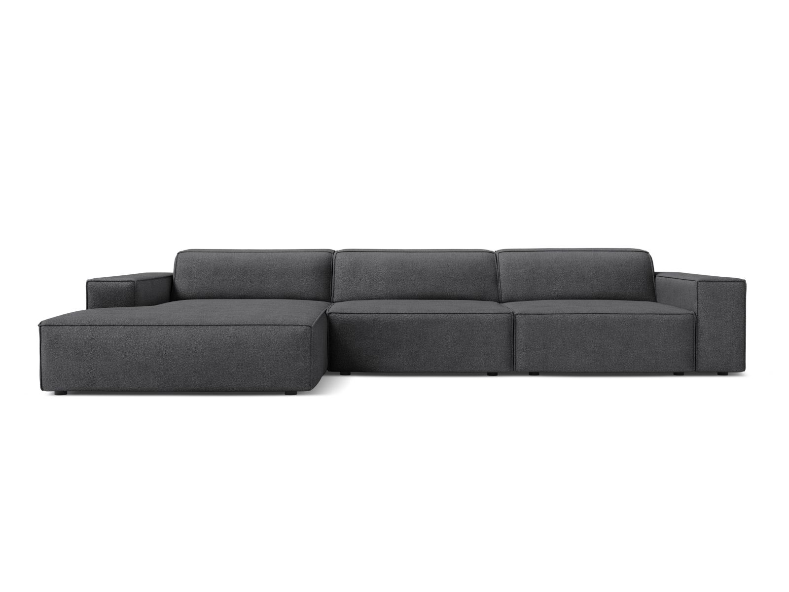 Boucle Modular Left Corner Sofa, "Jodie", 4 Seats, 284x162x77