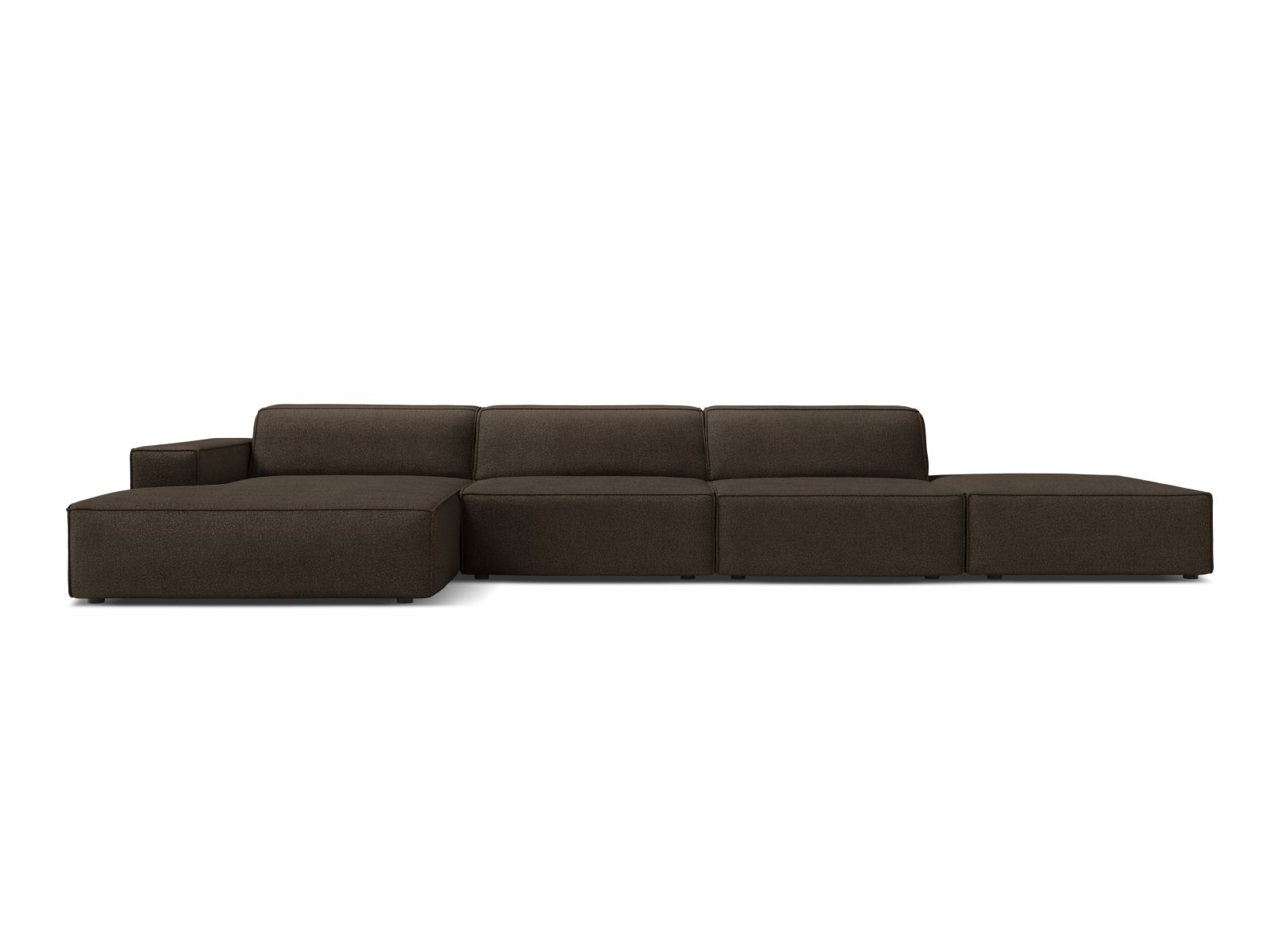 Boucle Modular Left Corner Sofa, "Jodie", 5 Seats, 341x162x77
