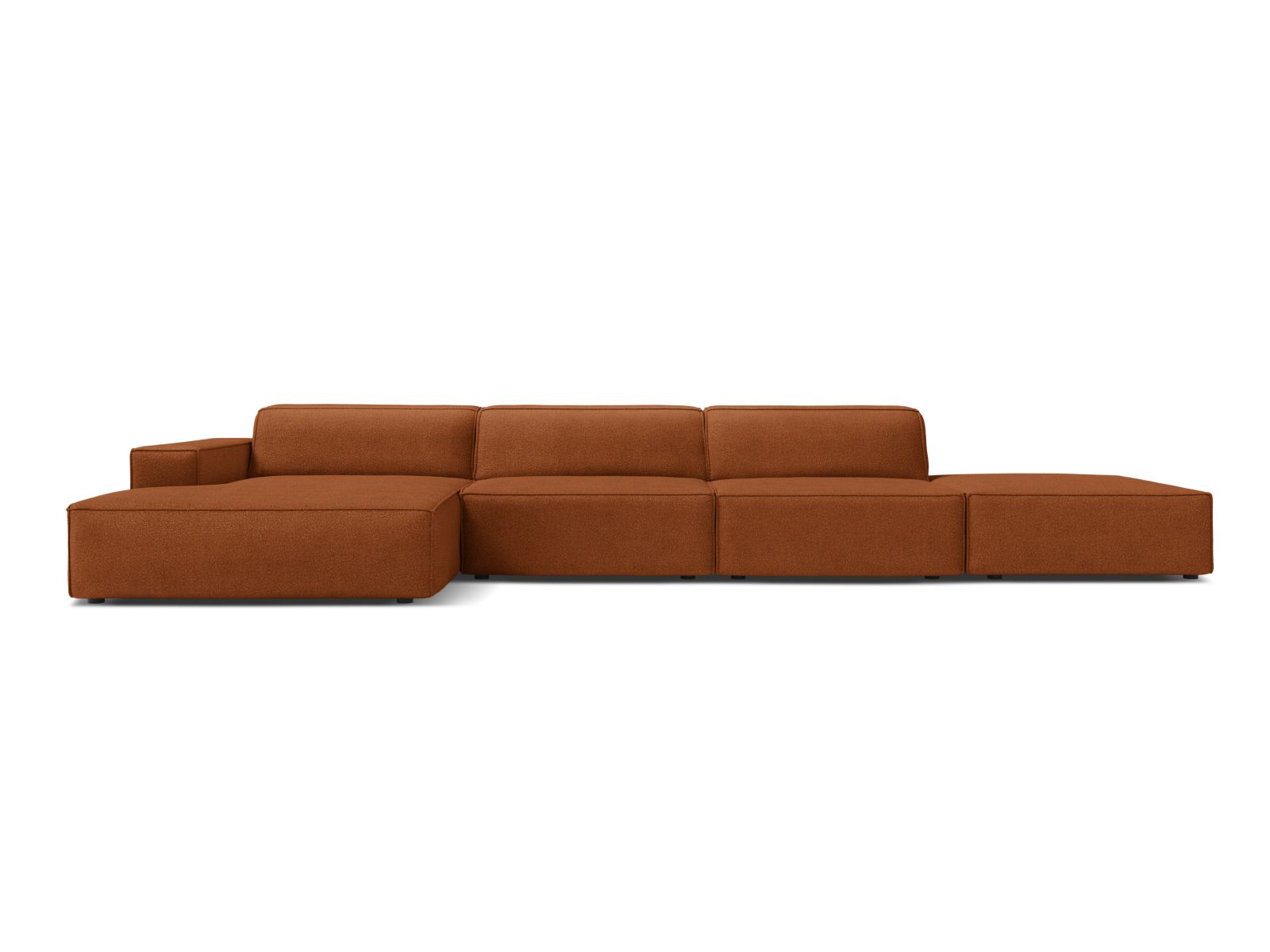 Boucle Modular Left Corner Sofa, "Jodie", 5 Seats, 341x162x77