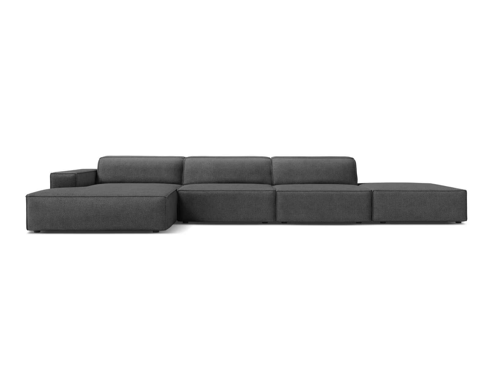 Boucle Modular Left Corner Sofa, "Jodie", 5 Seats, 341x162x77