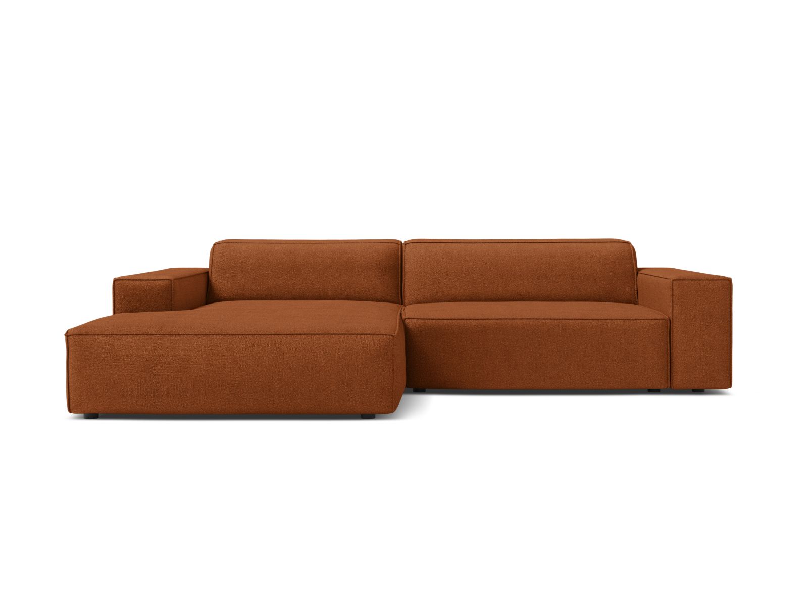 Boucle Modular Left Corner Sofa, "Jodie", 3 Seats, 224x162x77