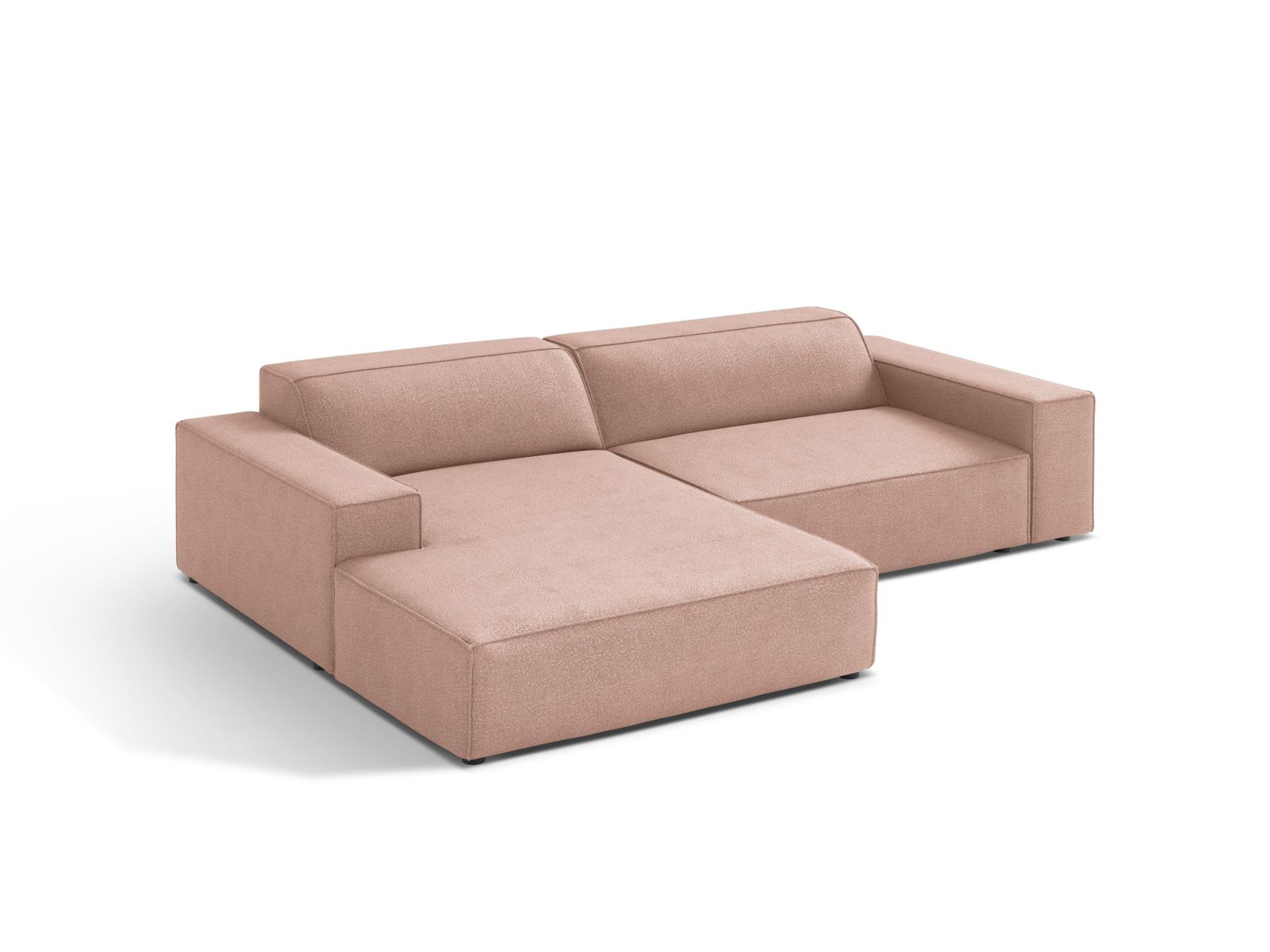 Boucle Modular Left Corner Sofa, "Jodie", 3 Seats, 224x162x77