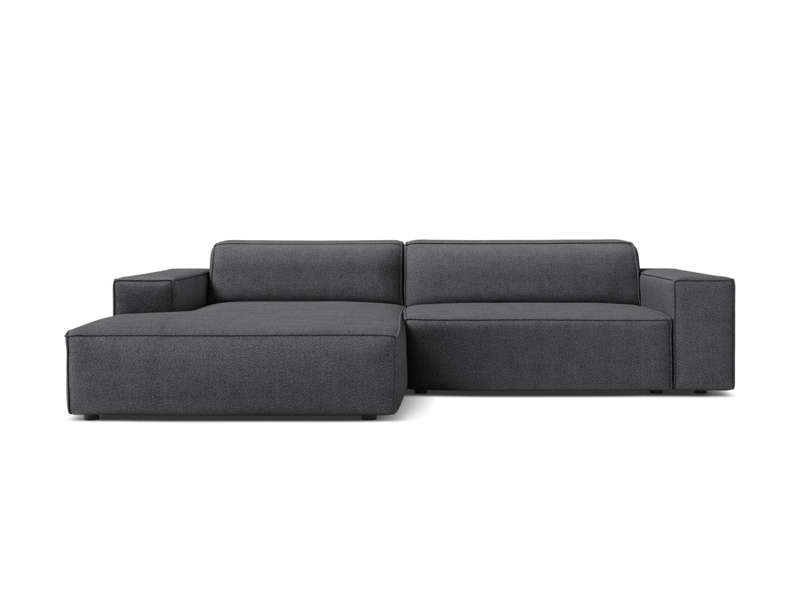 Boucle Modular Left Corner Sofa, "Jodie", 3 Seats, 224x162x77