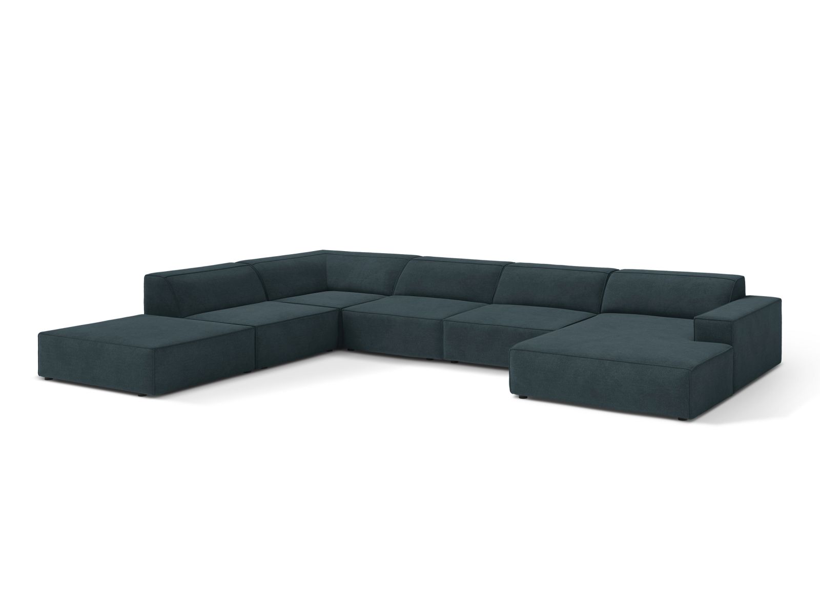 Modular Panoramic Left Corner Sofa, "Jodie", 7 Seats, 361x258x77