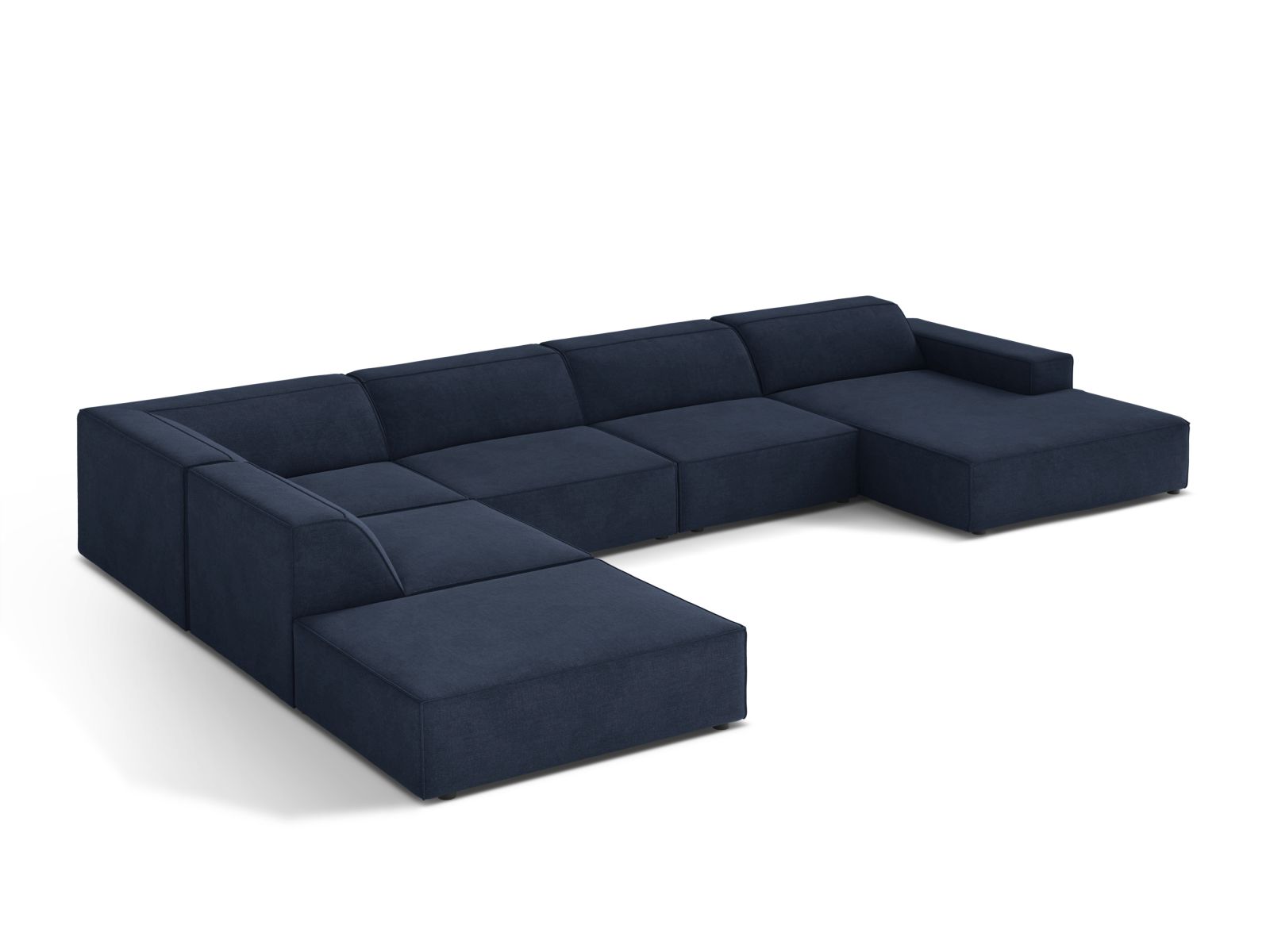 Modular Panoramic Left Corner Sofa, "Jodie", 7 Seats, 361x258x77