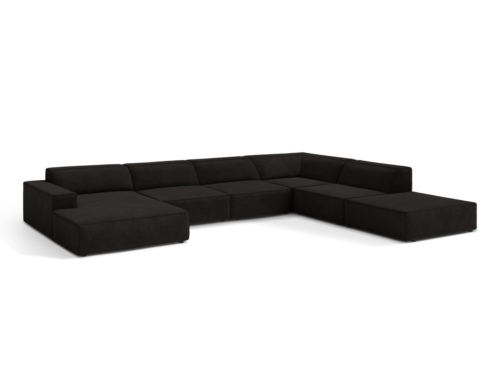 Modular Panoramic Right Corner Sofa, "Jodie", 7 Seats, 361x258x77