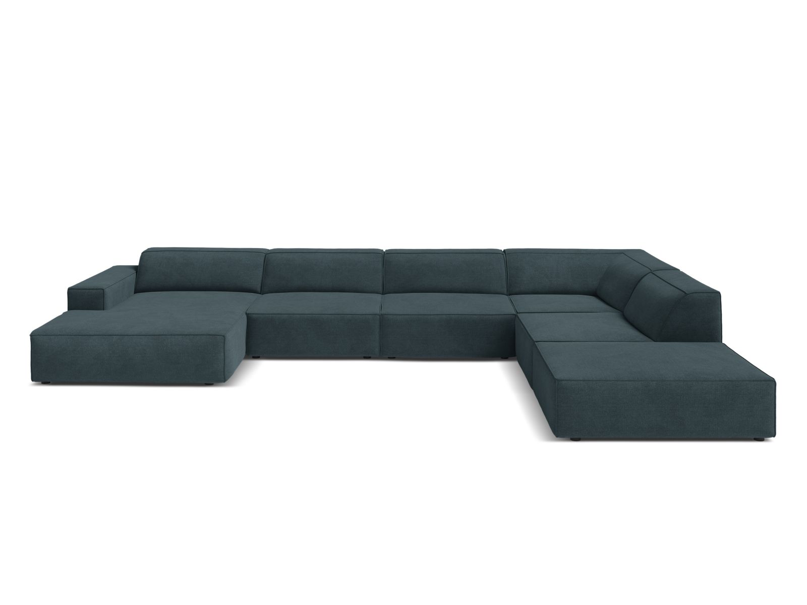 Modular Panoramic Right Corner Sofa, "Jodie", 7 Seats, 361x258x77