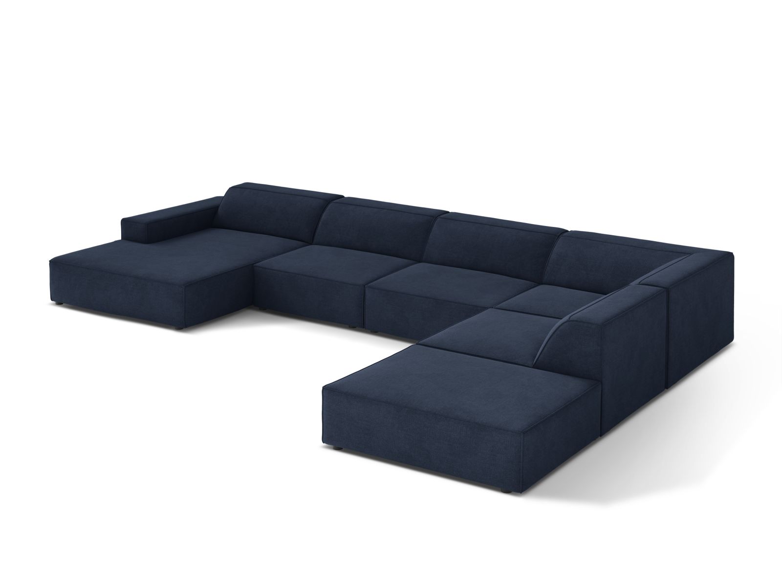 Modular Panoramic Right Corner Sofa, "Jodie", 7 Seats, 361x258x77