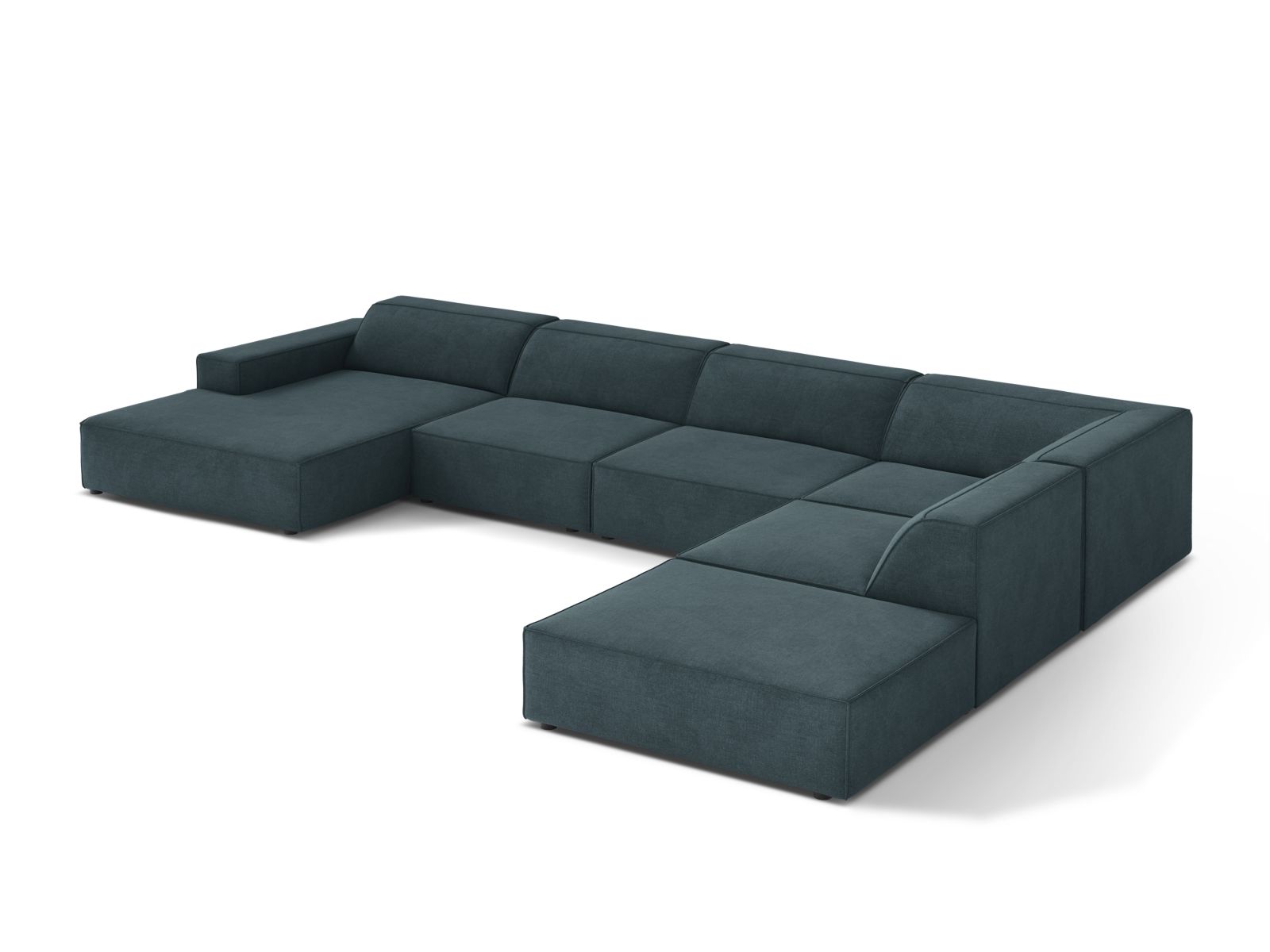 Modular Panoramic Right Corner Sofa, "Jodie", 7 Seats, 361x258x77
