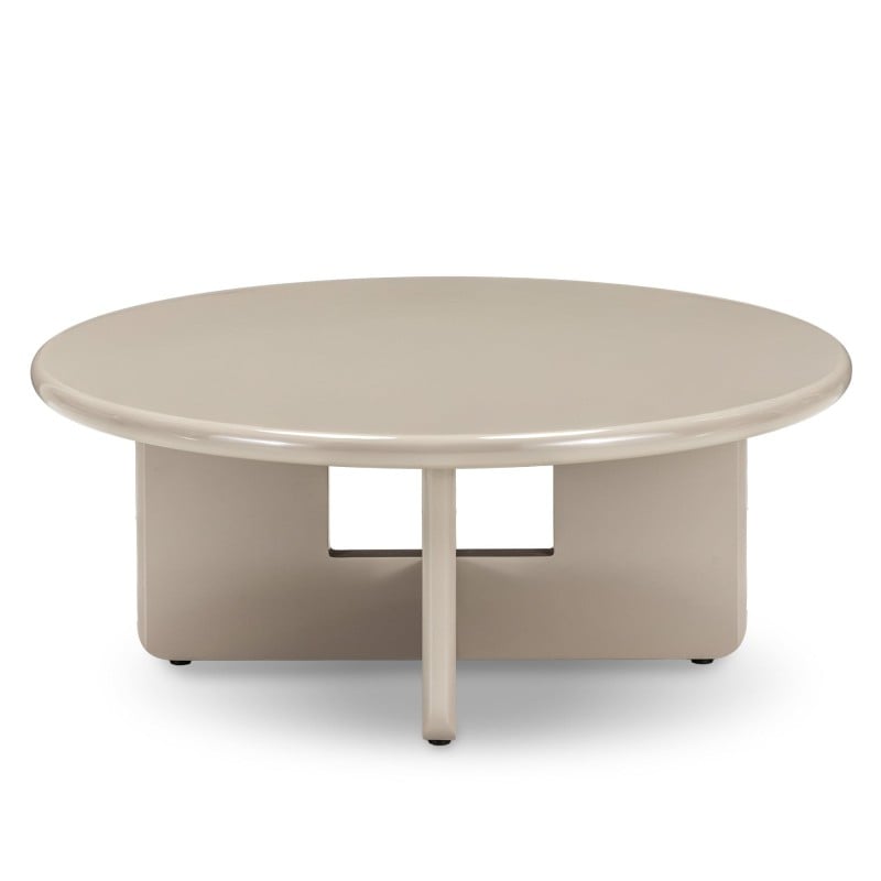 Stolik kawowy Vinto 80 cm, beżowy, glossy