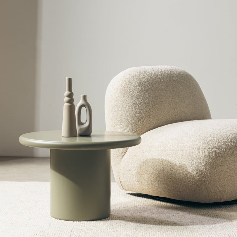 Stolik kawowy Arce 60 cm, oliwkowy, matowy