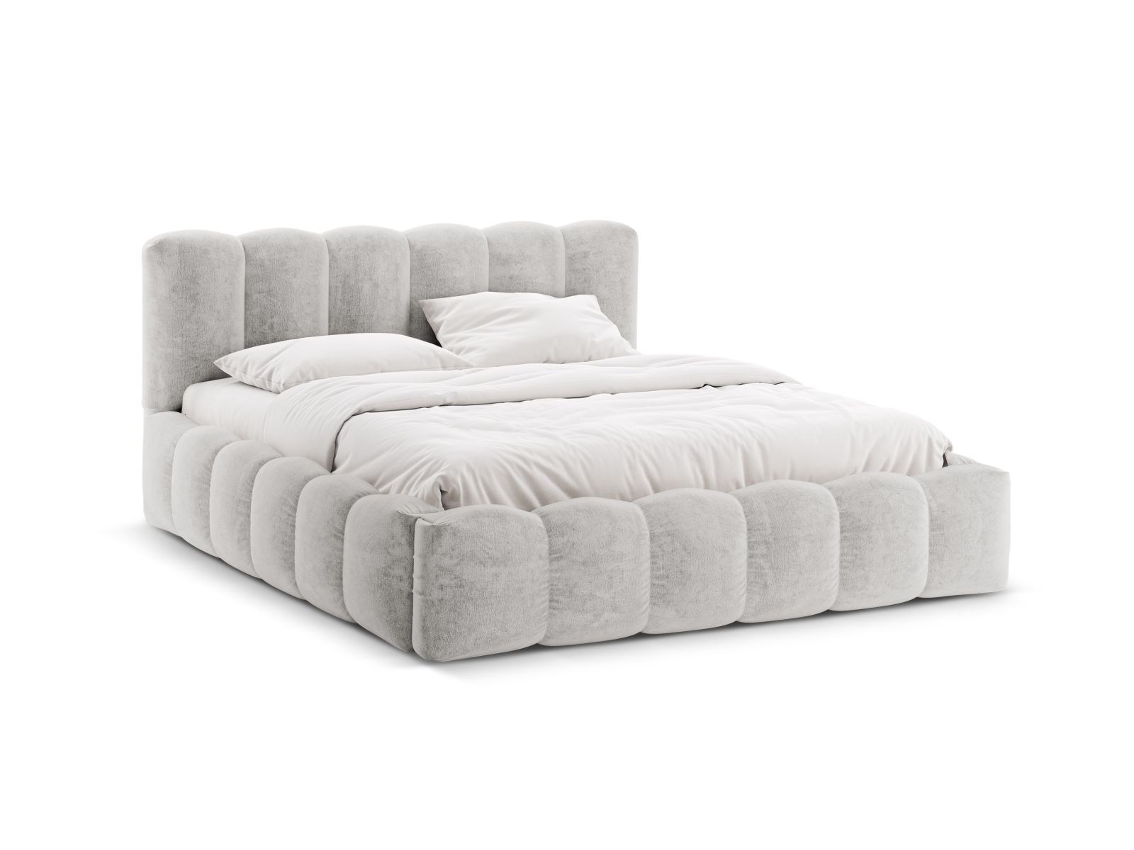 Storage Bed With Headboard, "Lupine", 206x226x95