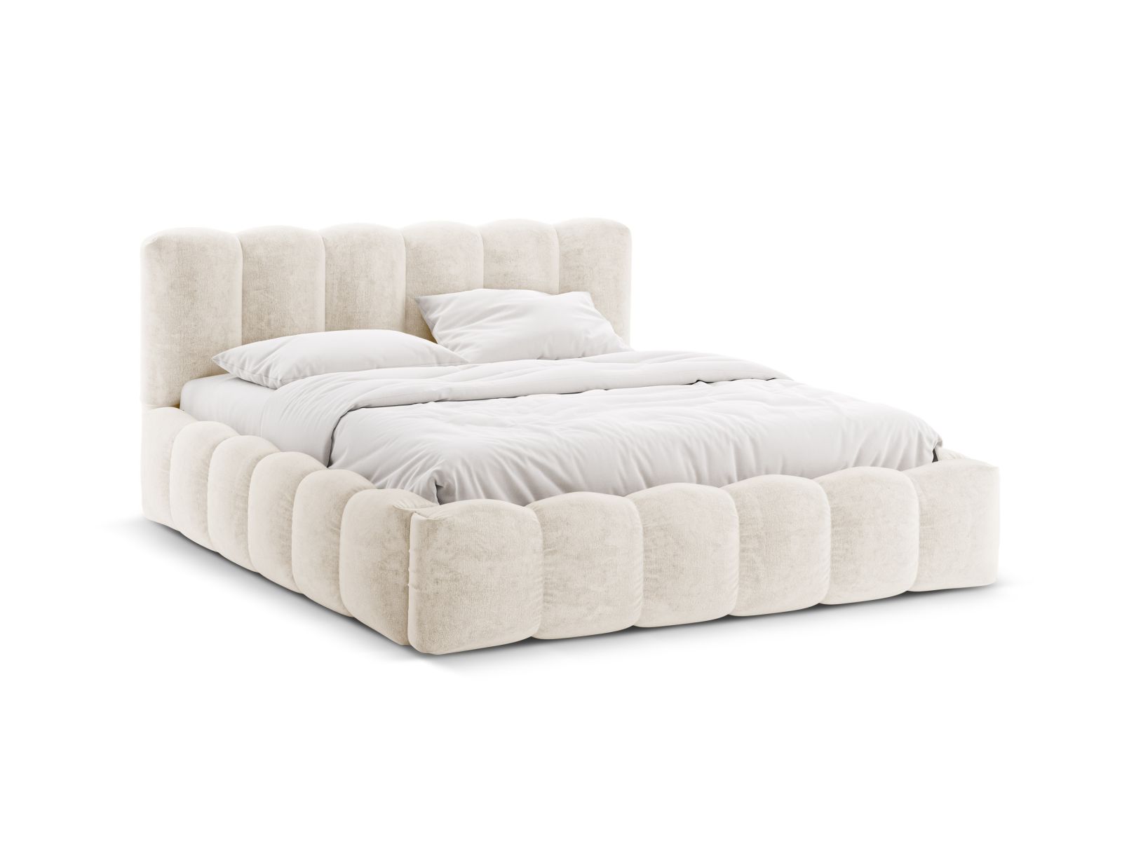 Storage Bed With Headboard, "Lupine", 226x226x95