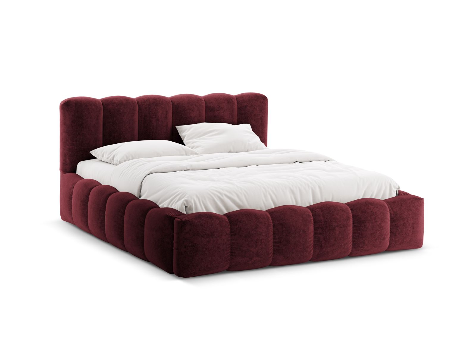 Storage Bed With Headboard, "Lupine", 226x226x95