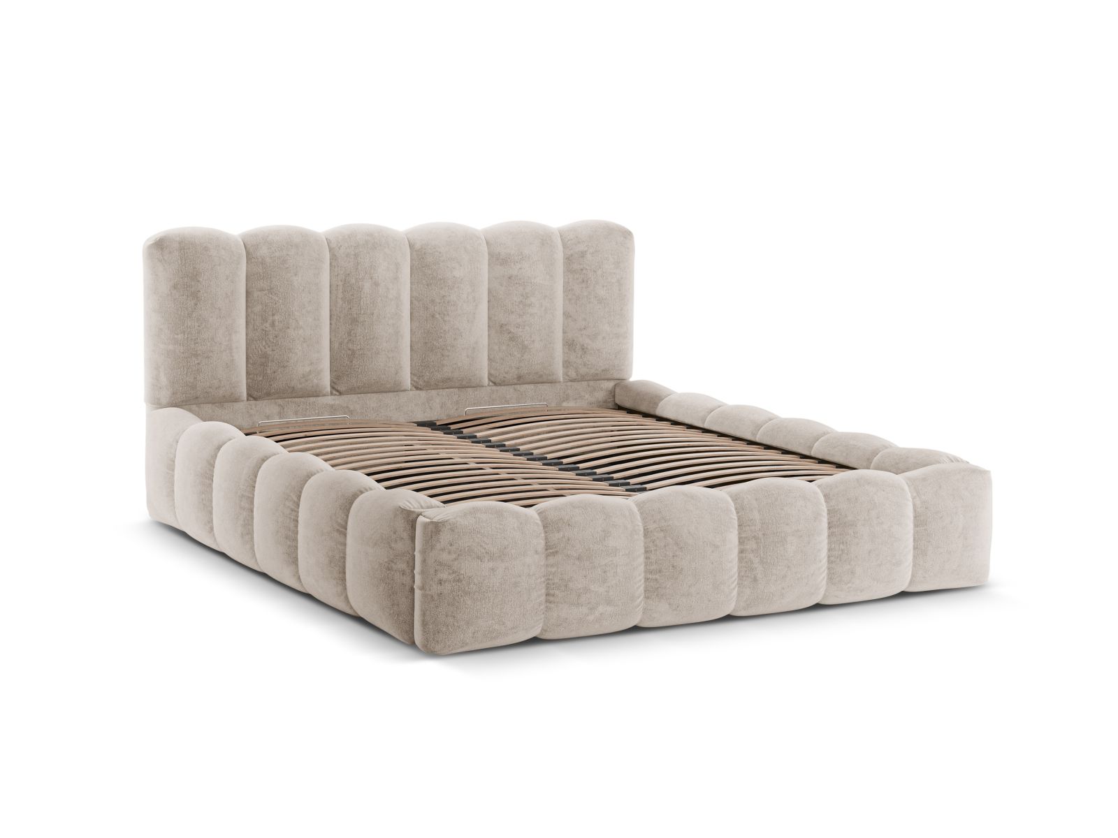 Storage Bed With Headboard, "Lupine", 226x226x95