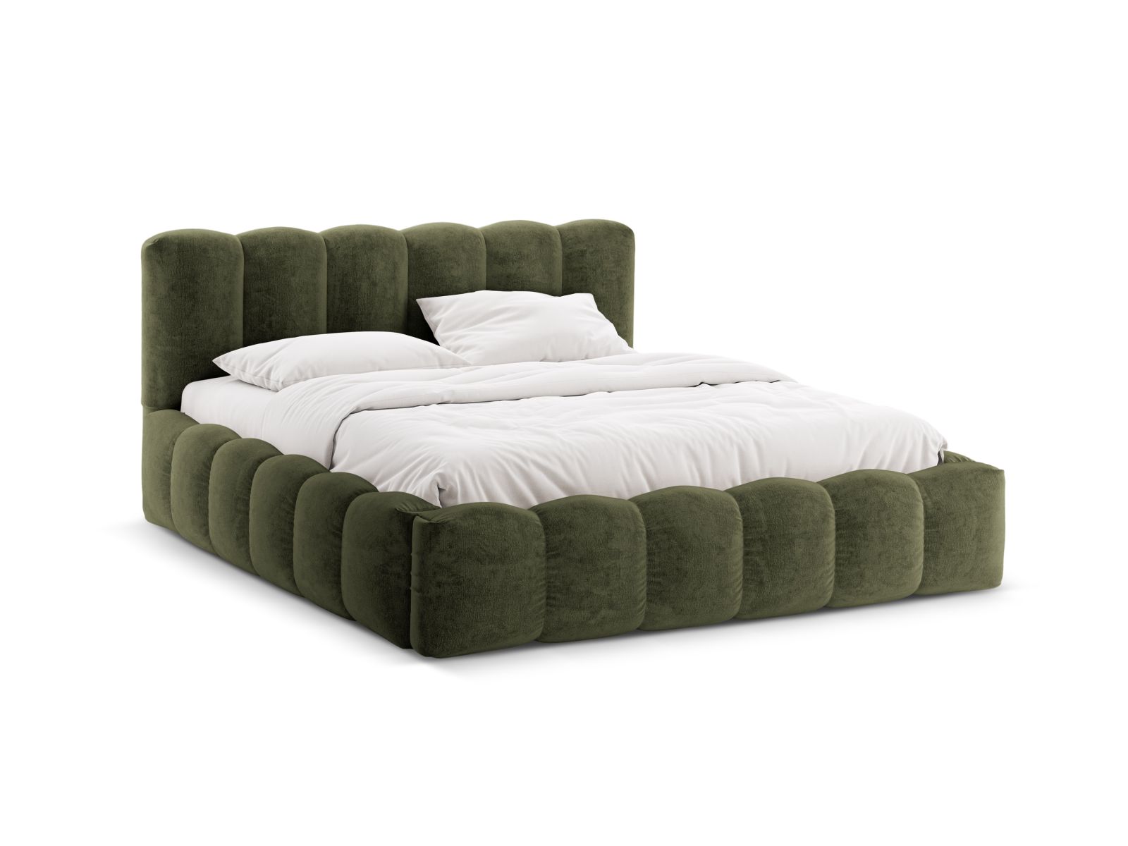 Storage Bed With Headboard, "Lupine", 226x226x95