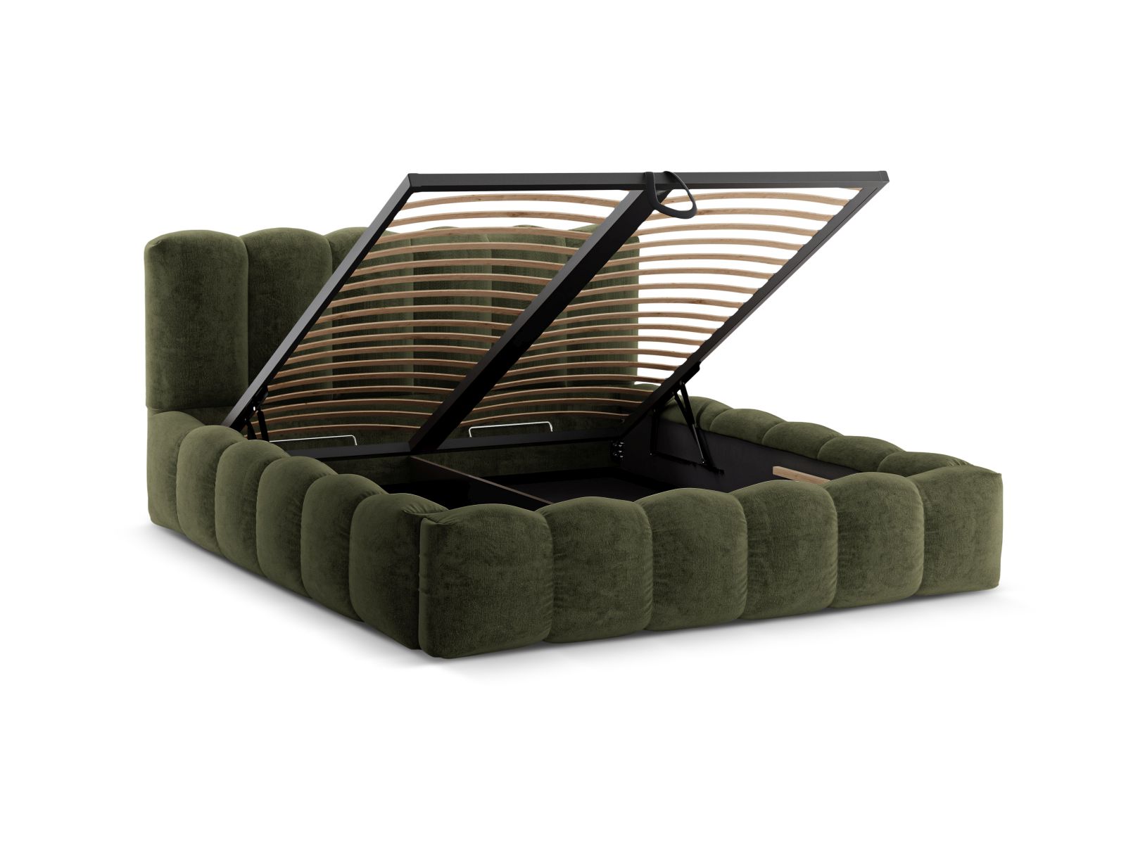 Storage Bed With Headboard, "Lupine", 226x226x95