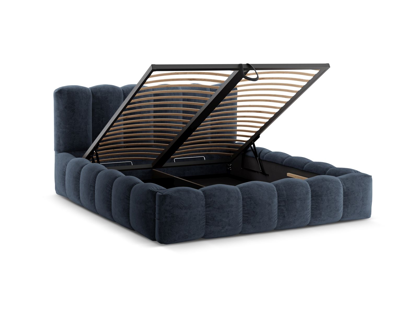 Storage Bed With Headboard, "Lupine", 226x226x95