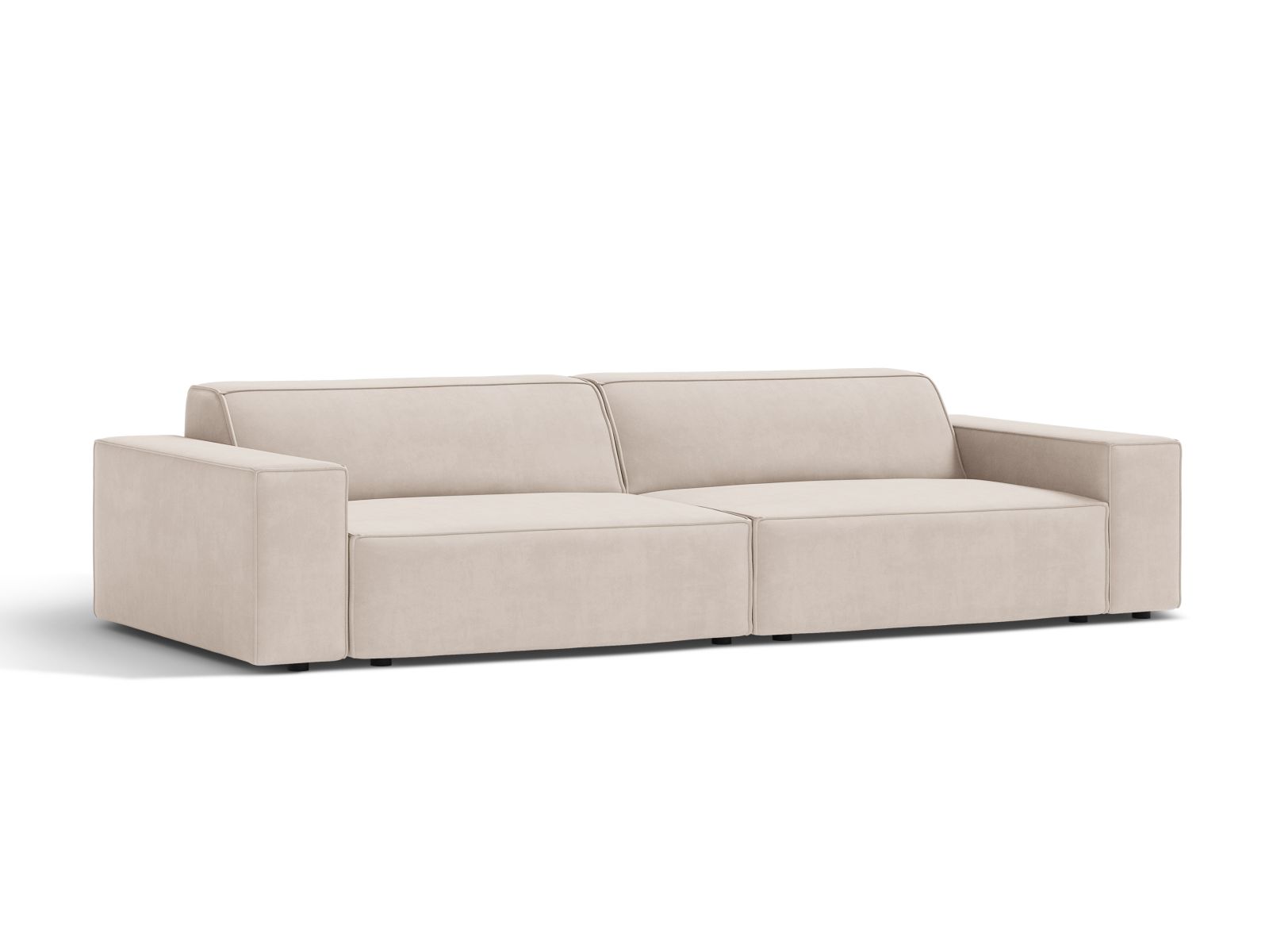 Velvet Modular Sofa, "Jodie", 4 Seats, 244x99x77