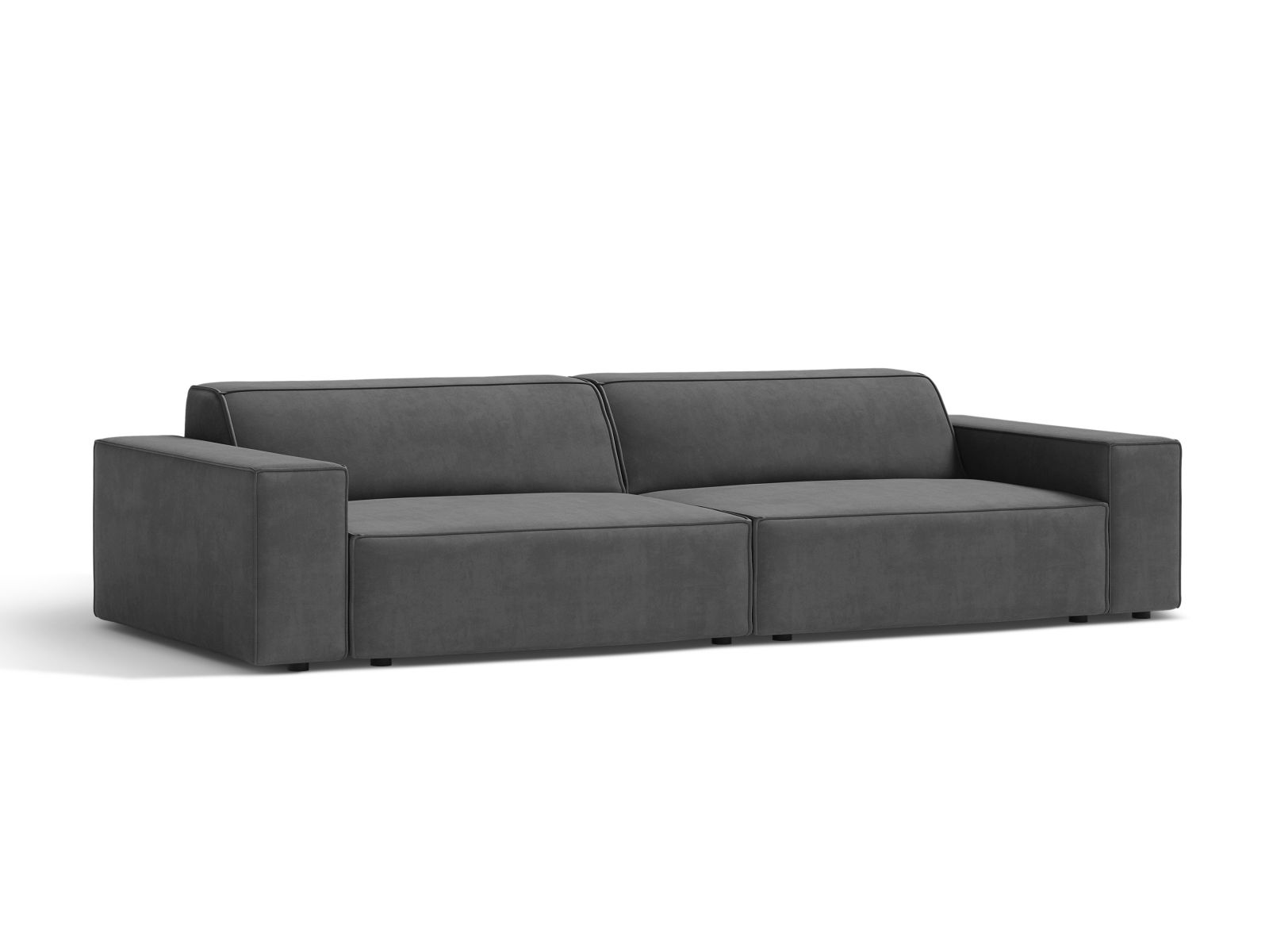 Velvet Modular Sofa, "Jodie", 4 Seats, 244x99x77
