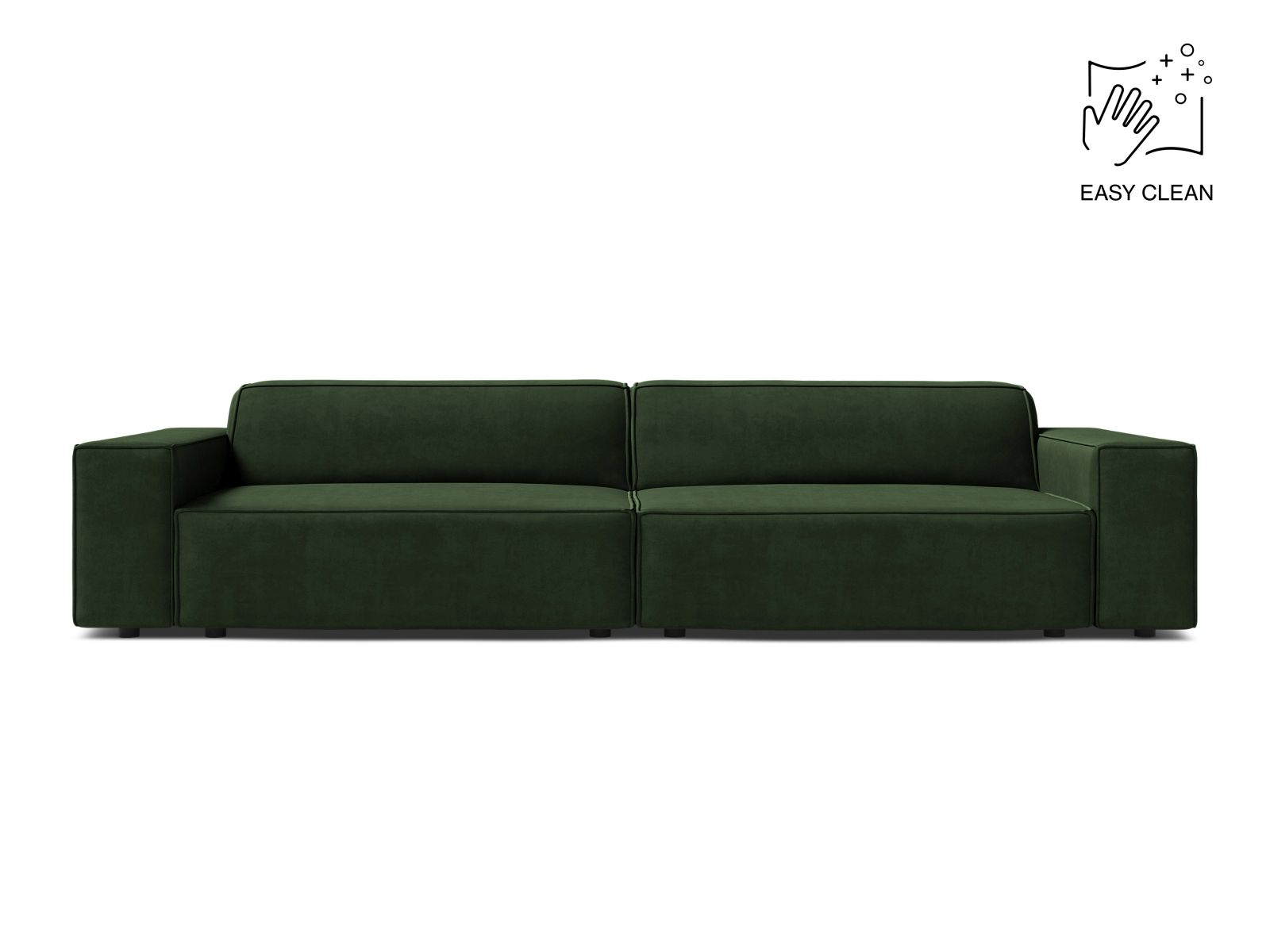 Velvet Modular Sofa, "Jodie", 4 Seats, 244x99x77