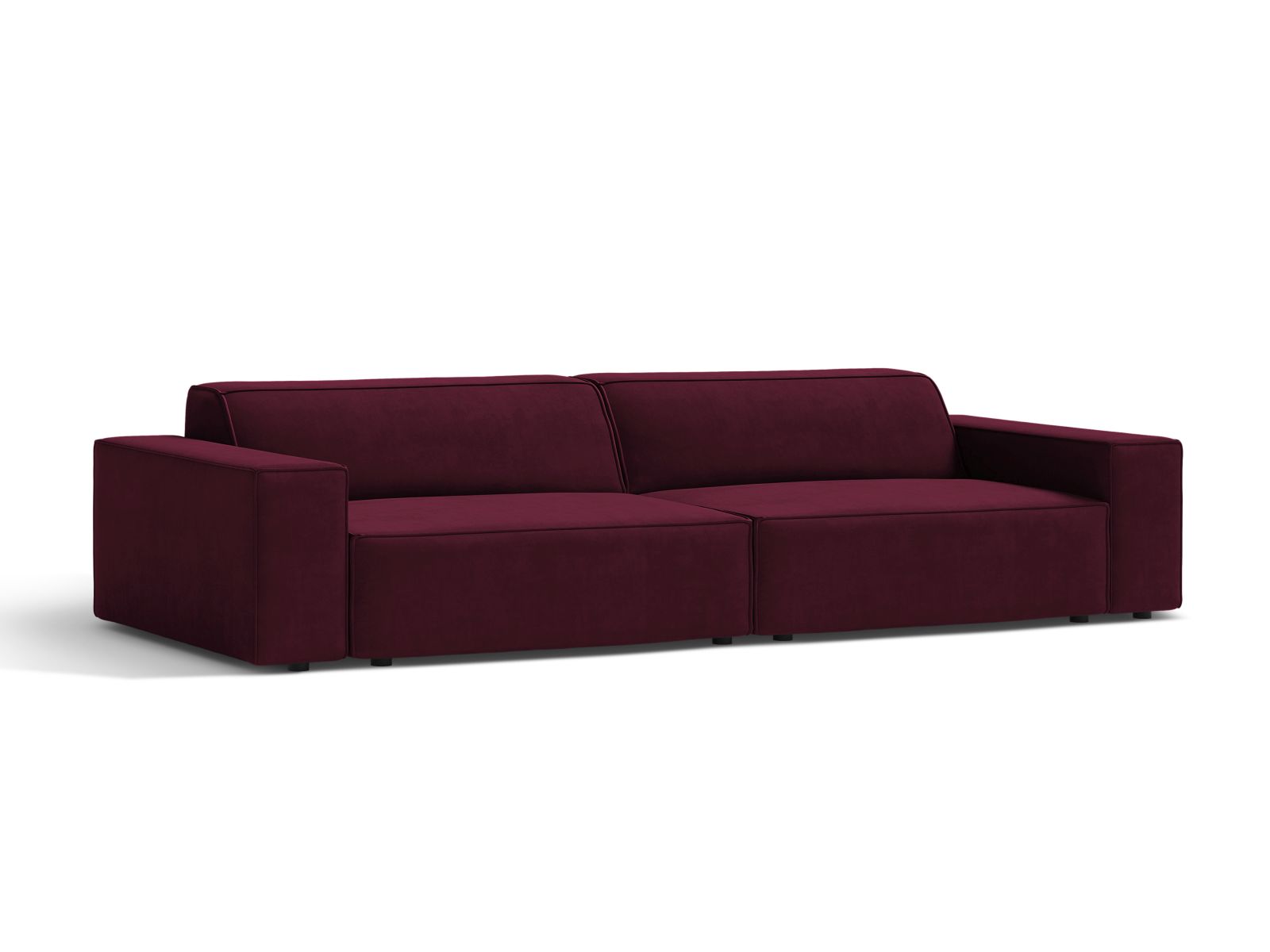 Velvet Modular Sofa, "Jodie", 4 Seats, 244x99x77