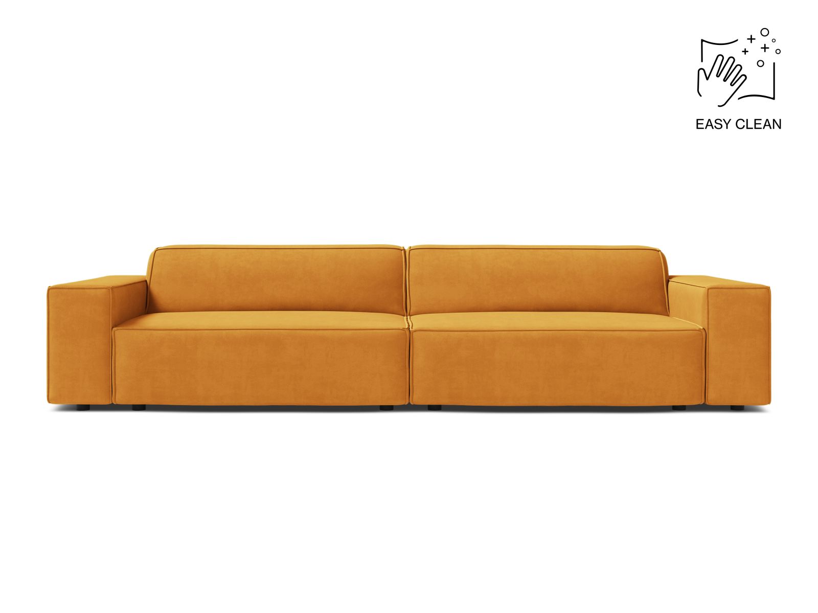 Velvet Modular Sofa, "Jodie", 4 Seats, 244x99x77