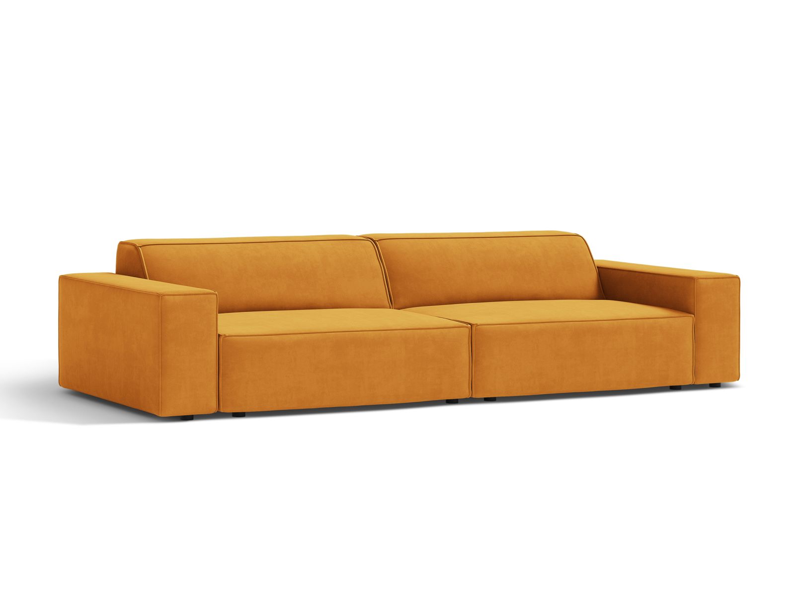 Velvet Modular Sofa, "Jodie", 4 Seats, 244x99x77