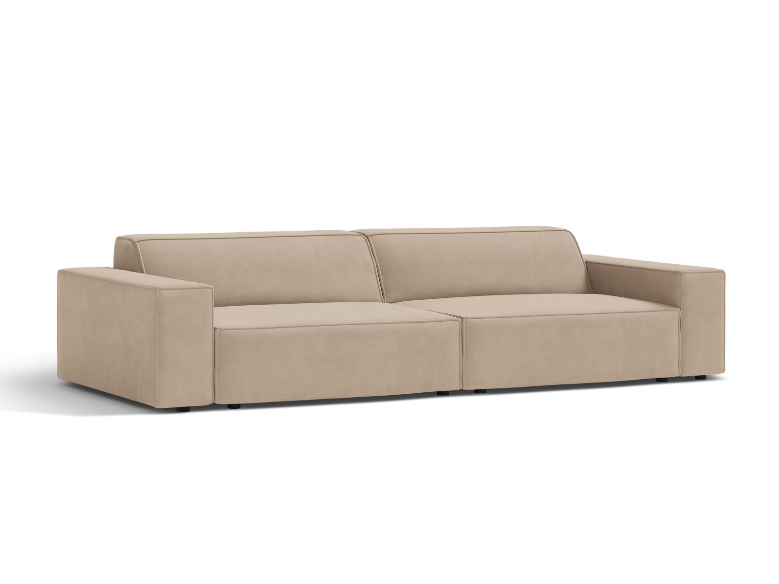 Velvet Modular Sofa, "Jodie", 4 Seats, 244x99x77