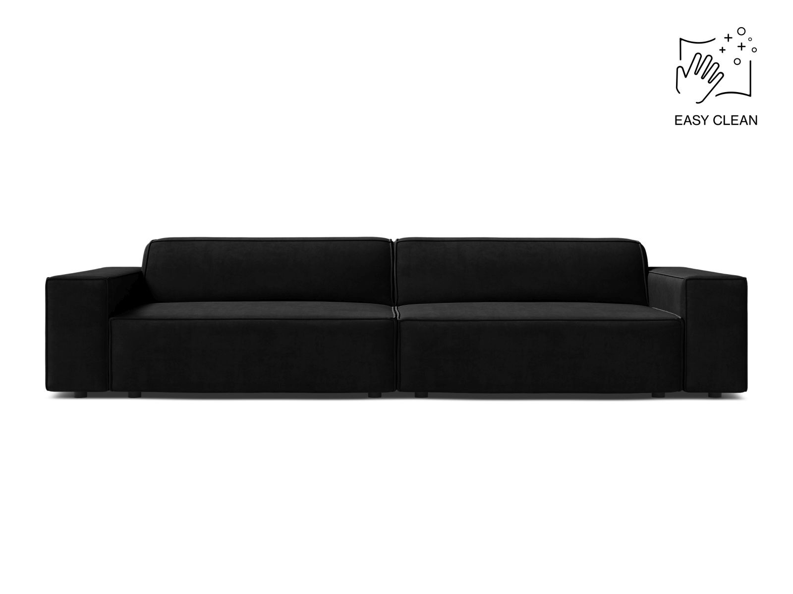 Velvet Modular Sofa, "Jodie", 4 Seats, 244x99x77