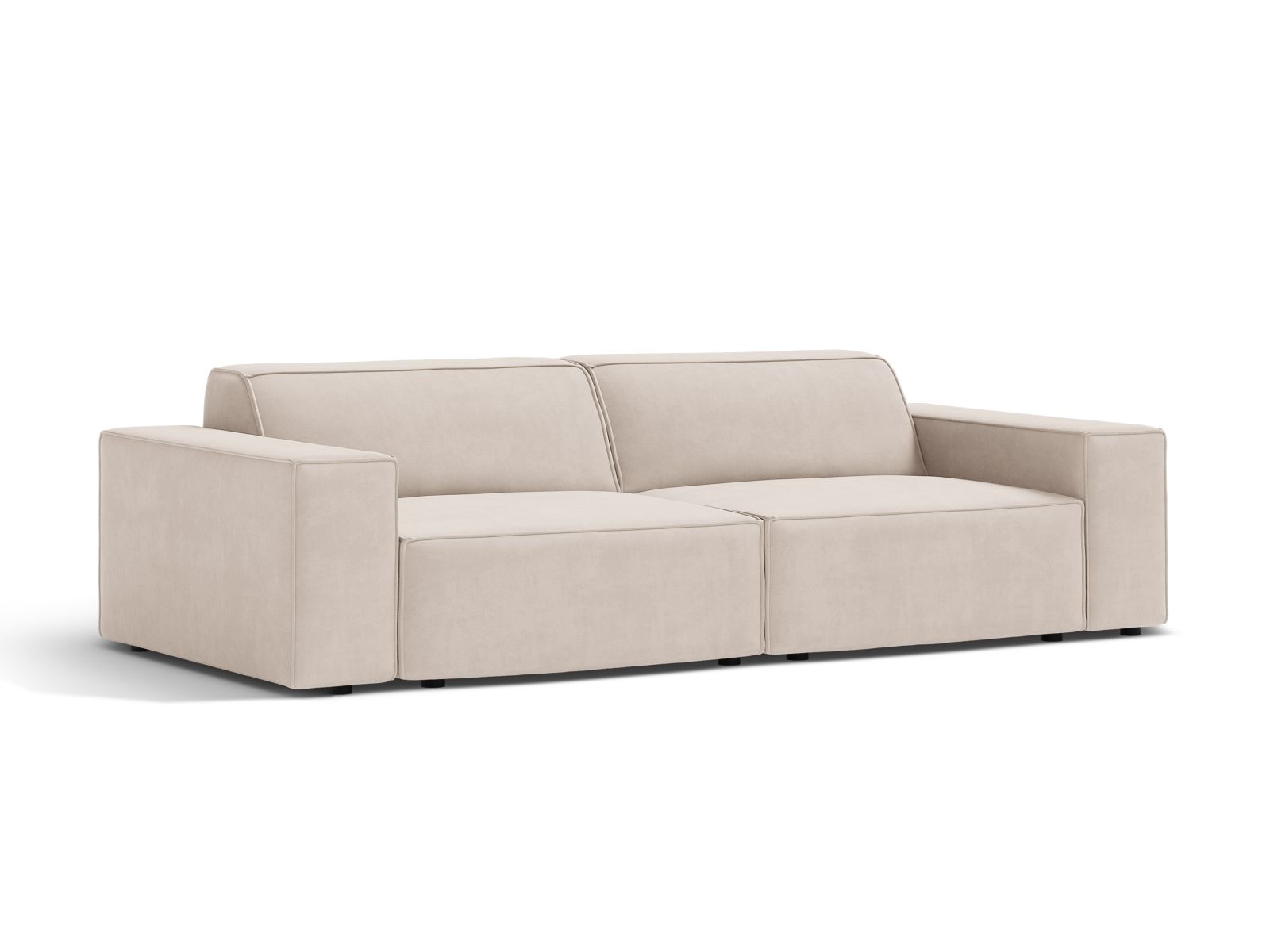 Velvet Modular Sofa, "Jodie", 3 Seats, 204x99x77