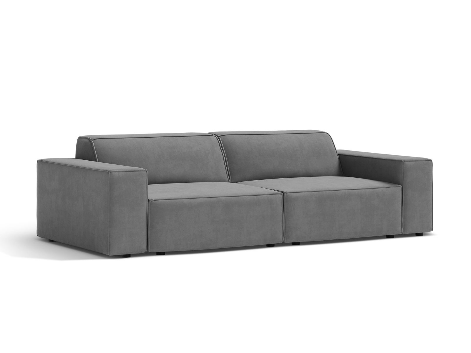 Velvet Modular Sofa, "Jodie", 3 Seats, 204x99x77