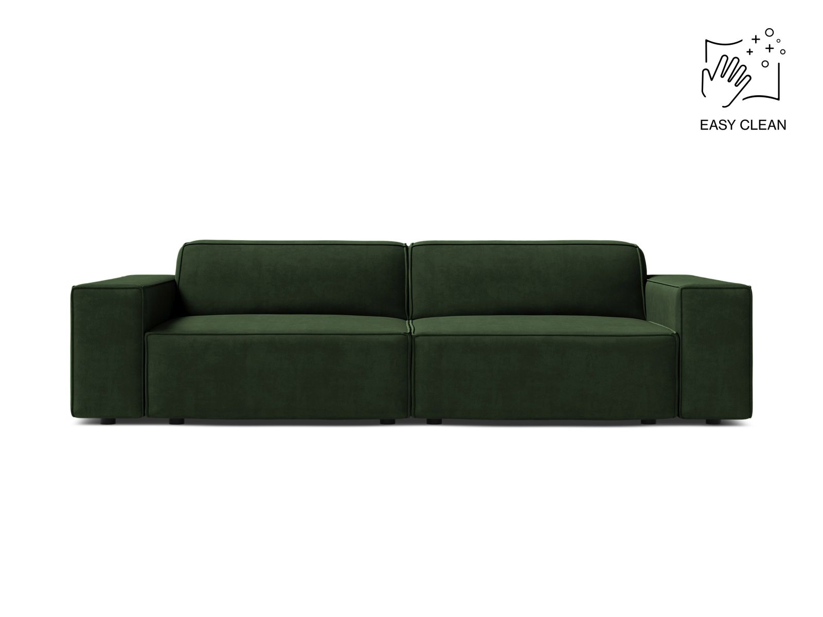 Velvet Modular Sofa, "Jodie", 3 Seats, 204x99x77
