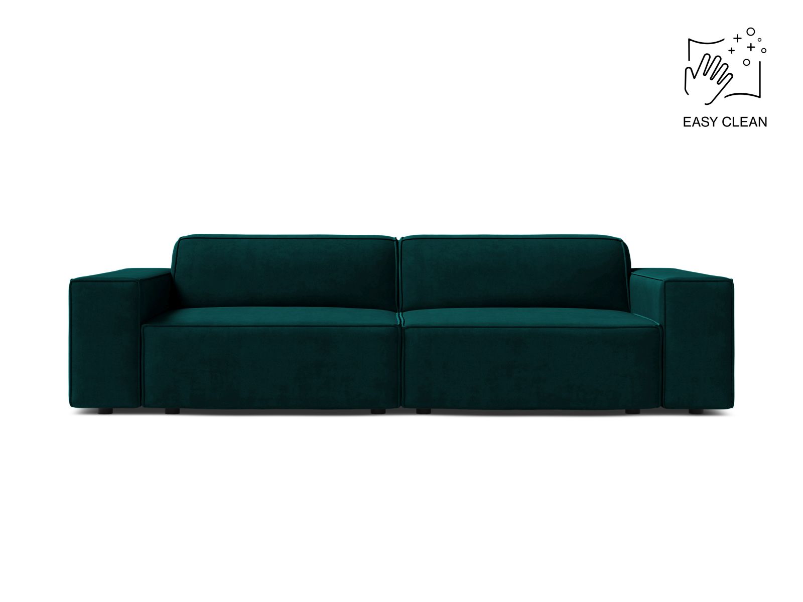 Velvet Modular Sofa, "Jodie", 3 Seats, 204x99x77