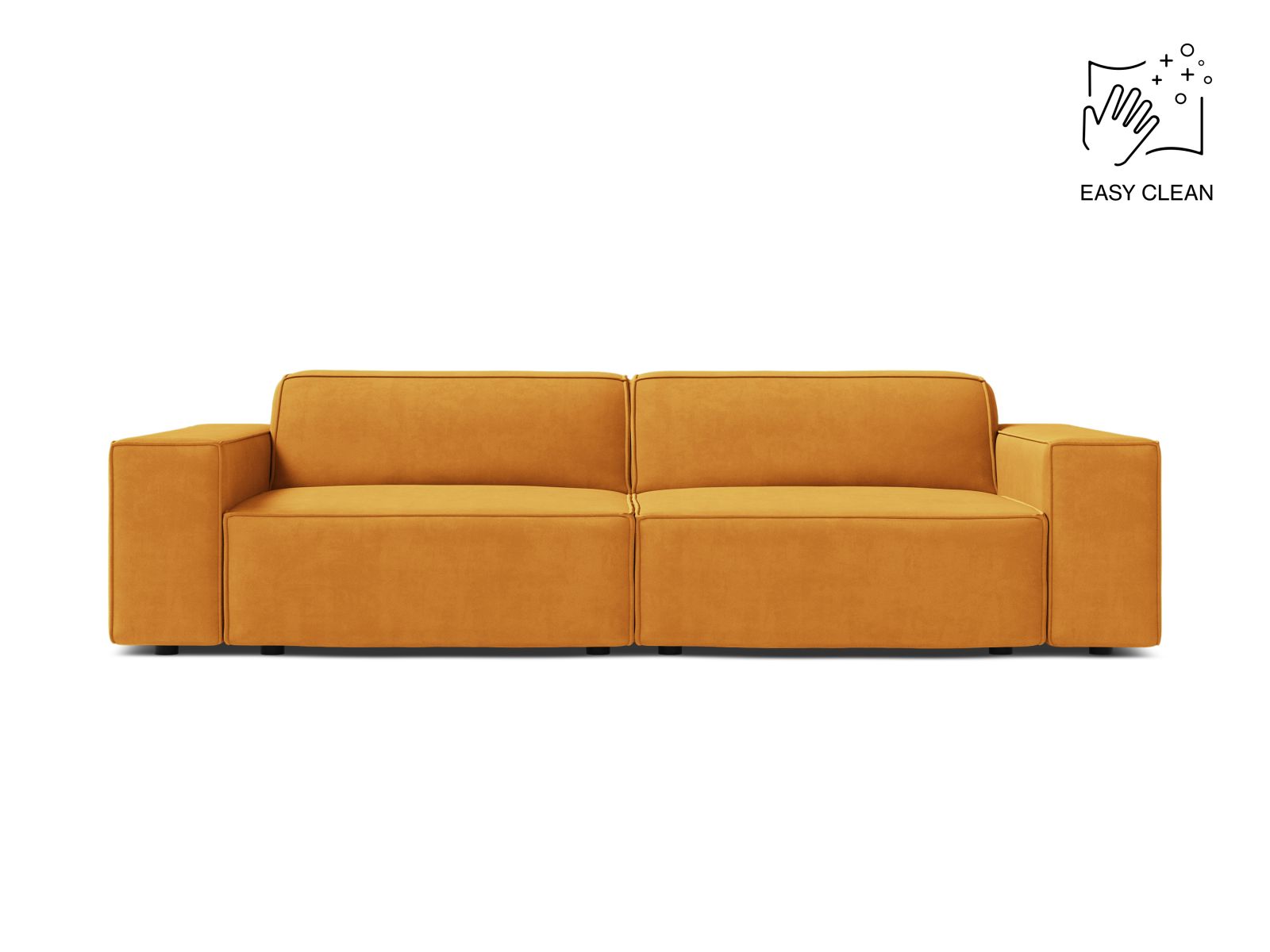 Velvet Modular Sofa, "Jodie", 3 Seats, 204x99x77