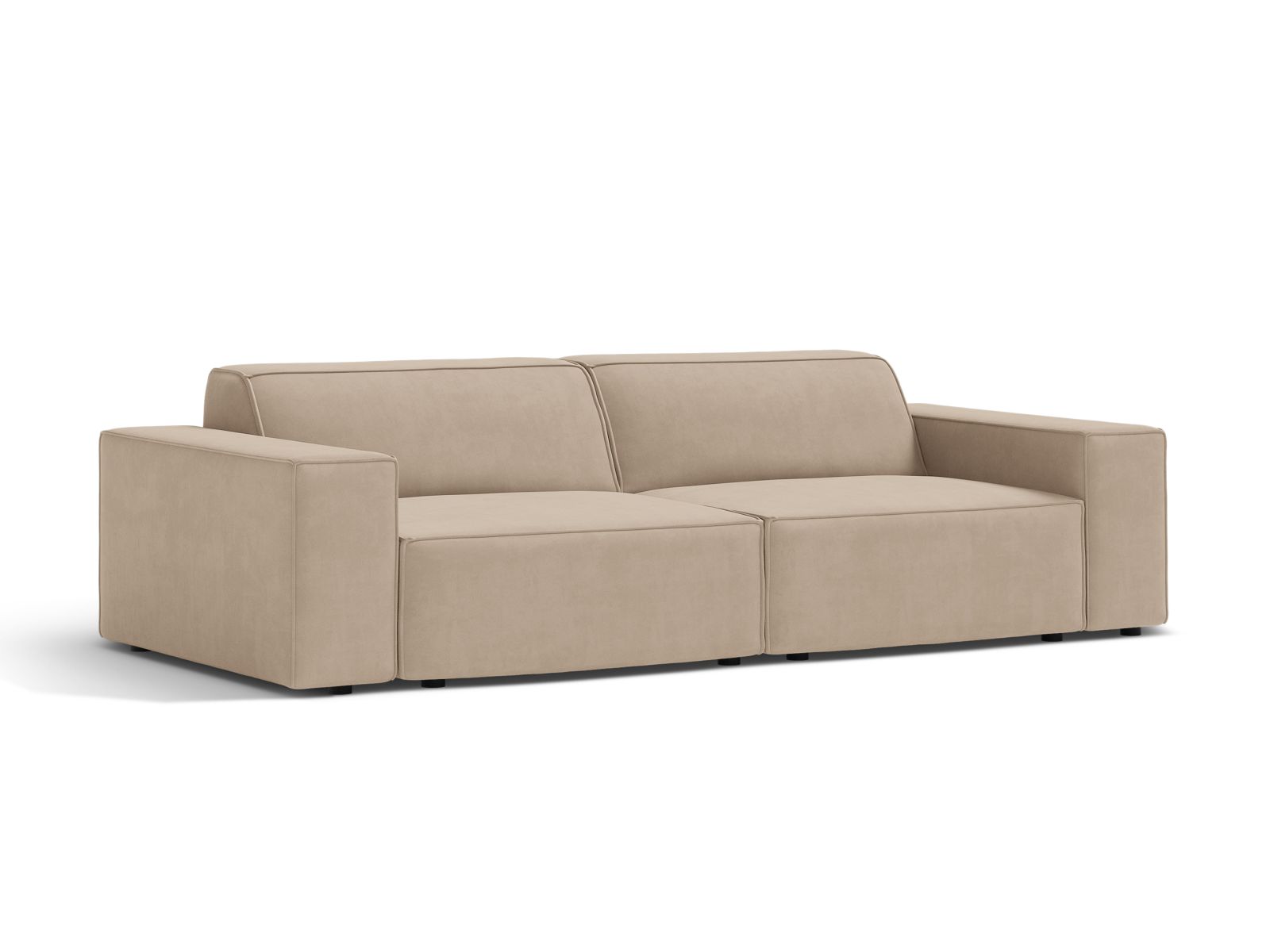 Velvet Modular Sofa, "Jodie", 3 Seats, 204x99x77