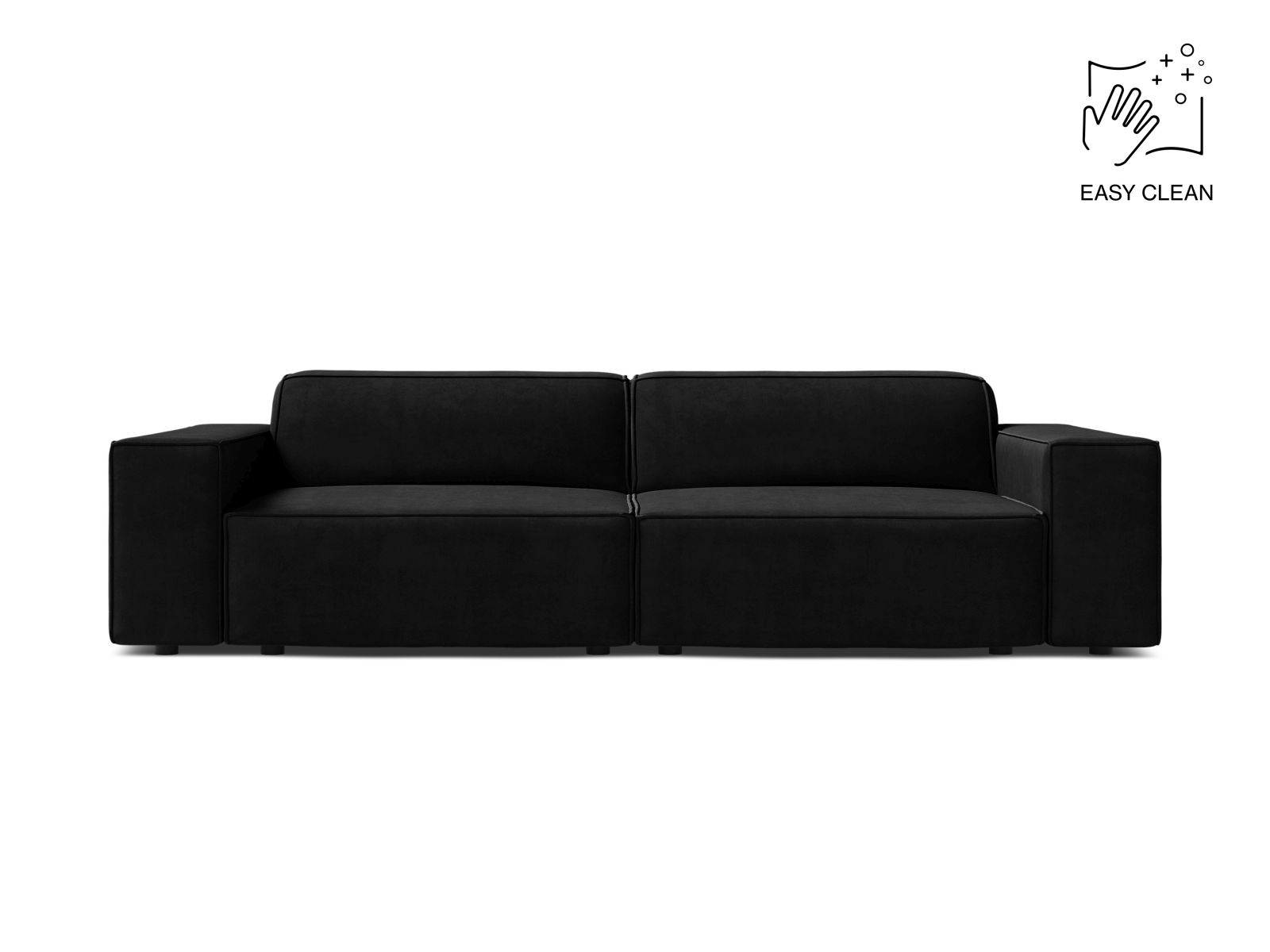 Velvet Modular Sofa, "Jodie", 3 Seats, 204x99x77