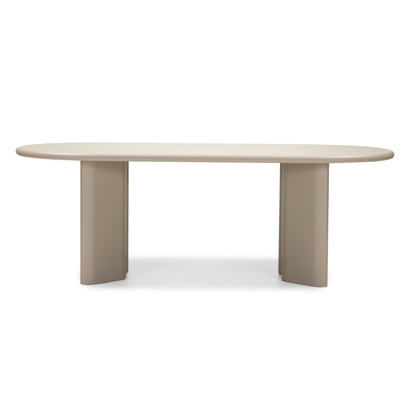 Stół do jadalni Lima 220 cm, ciemnobeżowy, owalny