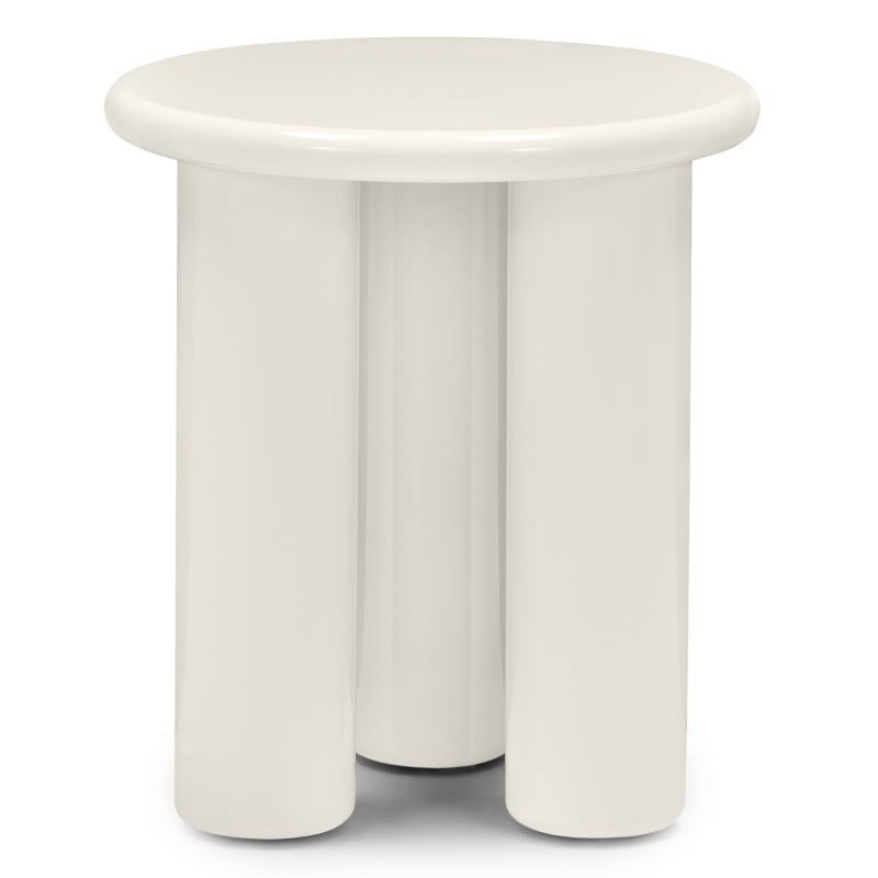 Stolik boczny Blair 40cm, kremowy, glossy