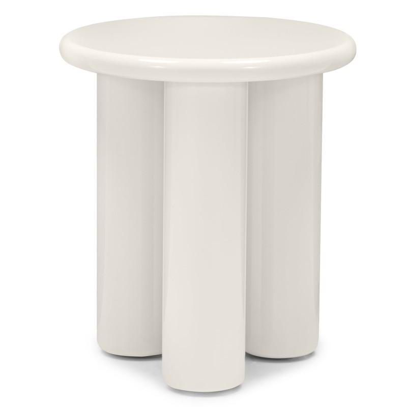 Stolik boczny Blair 40cm, kremowy, glossy