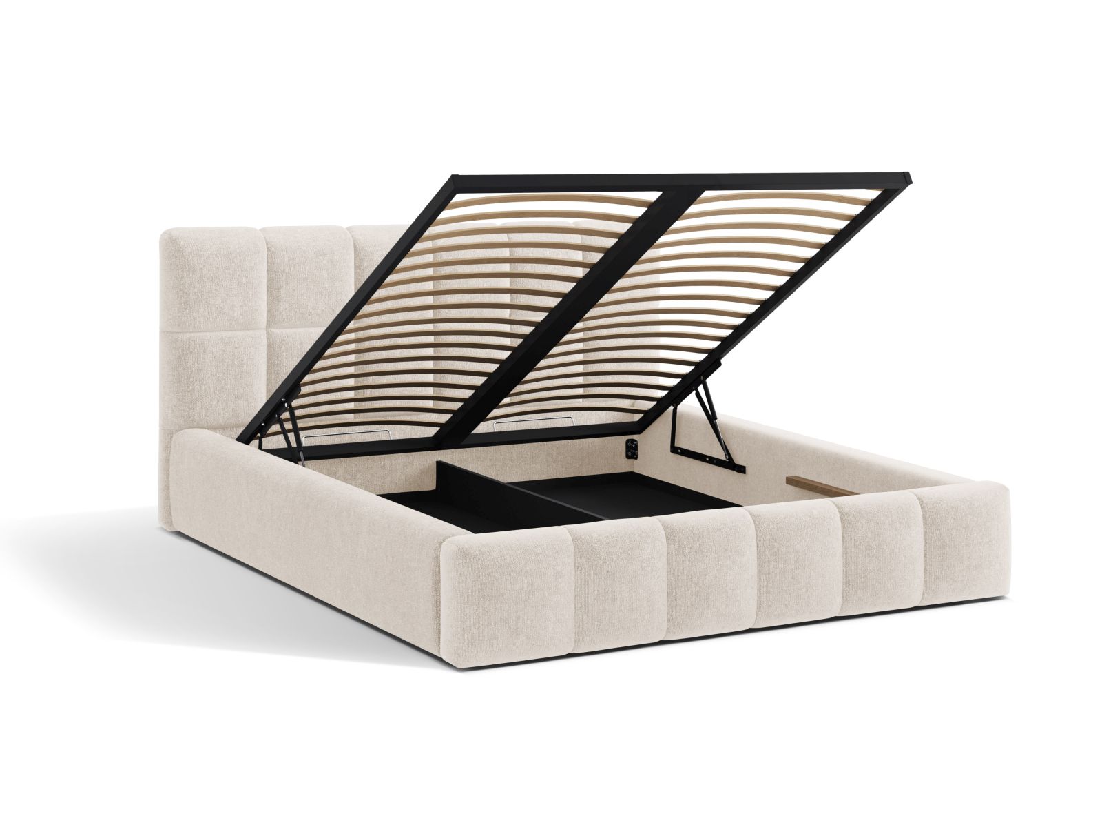 Storage Bed With Headboard, "Bellis", 180x220x100