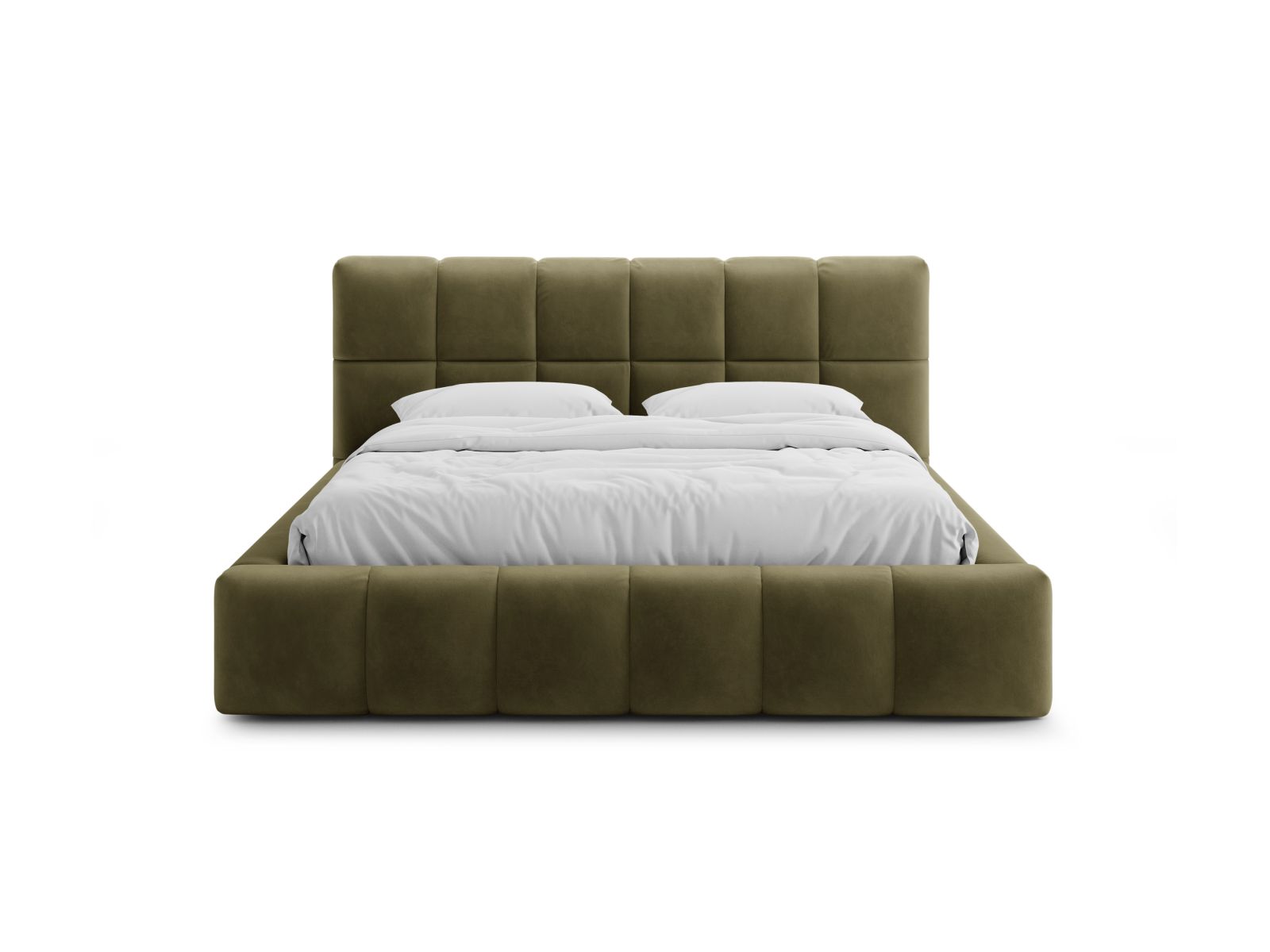 Velvet Storage Bed With Headboard, "Bellis", 200x220x100