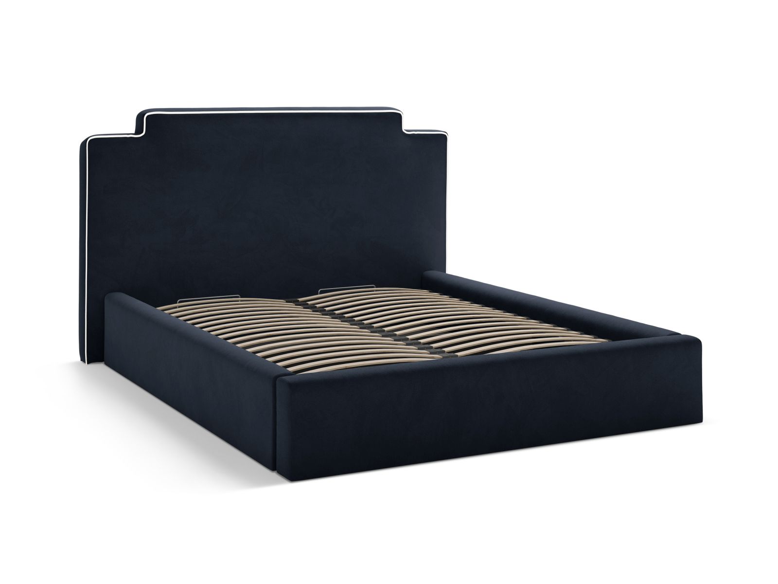 Velvet Storage Bed With Headboard, "Princess", 180x222x122